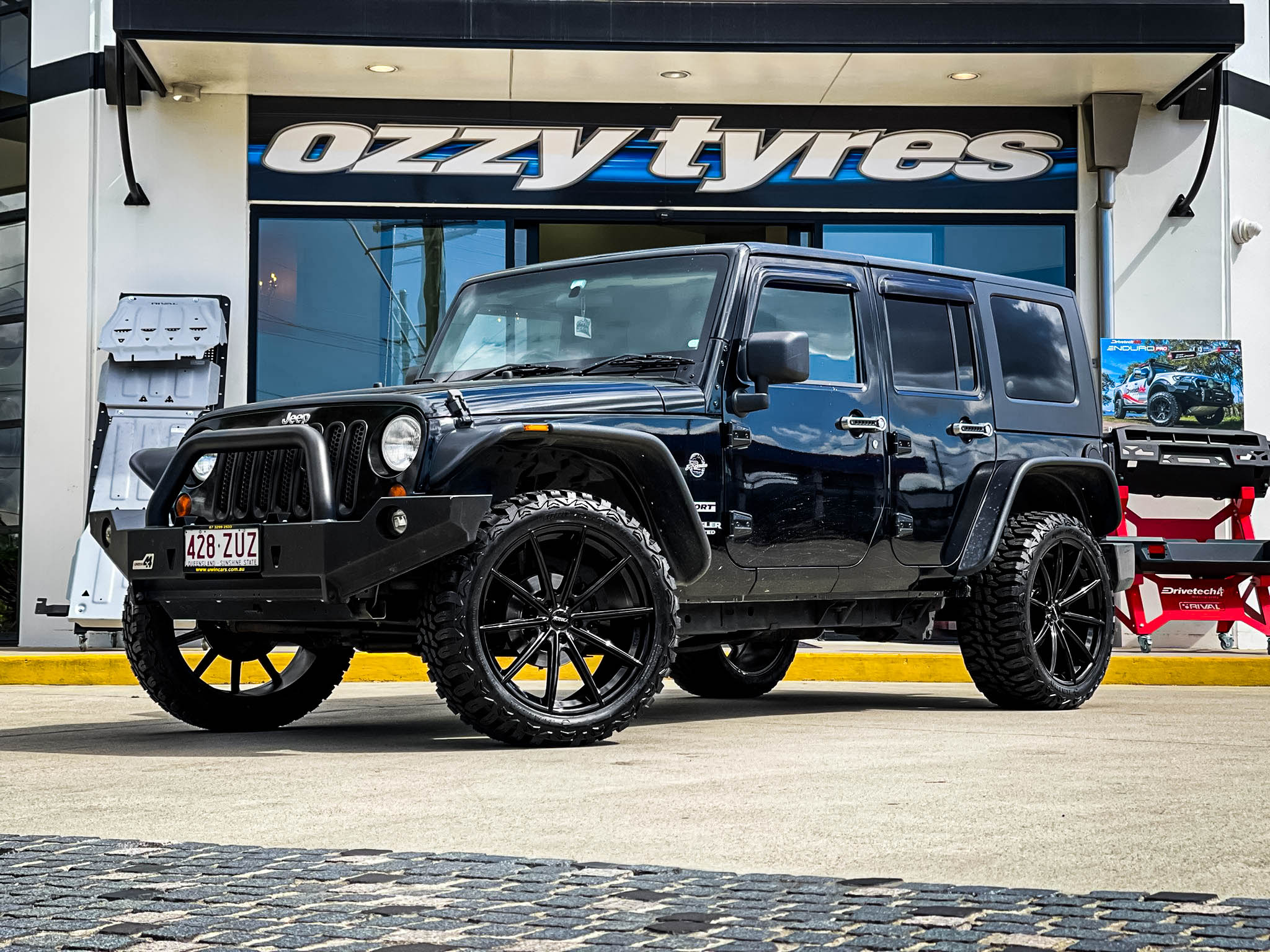 JEEP WRANGLER HUSSLA MOZ GLOSS BLACK Wheel 11195