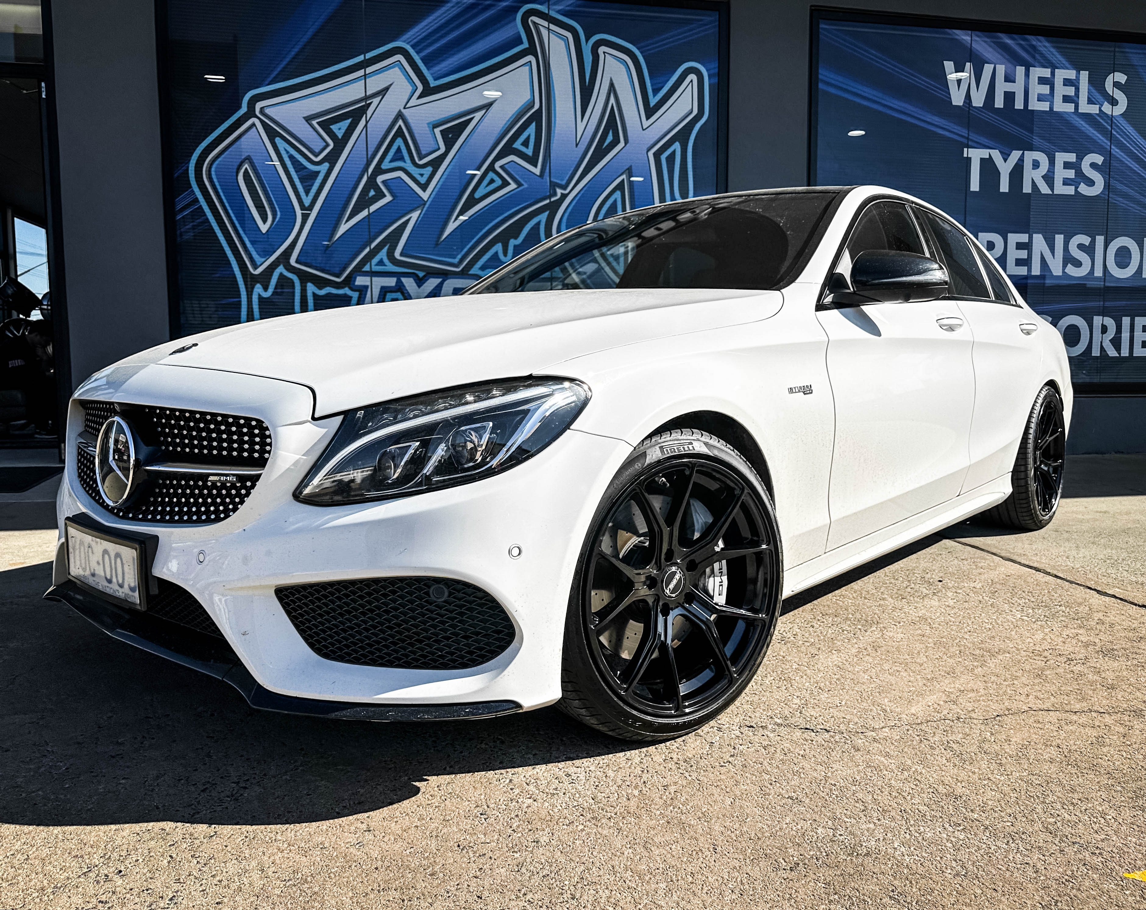 Mercedes Benz C Class Amg Hussla Breezy Gloss Black Wheel