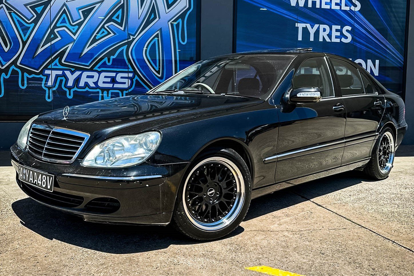 Mercedes Benz S Class Amg Hussla Gloss Black Machined Lip Wheel