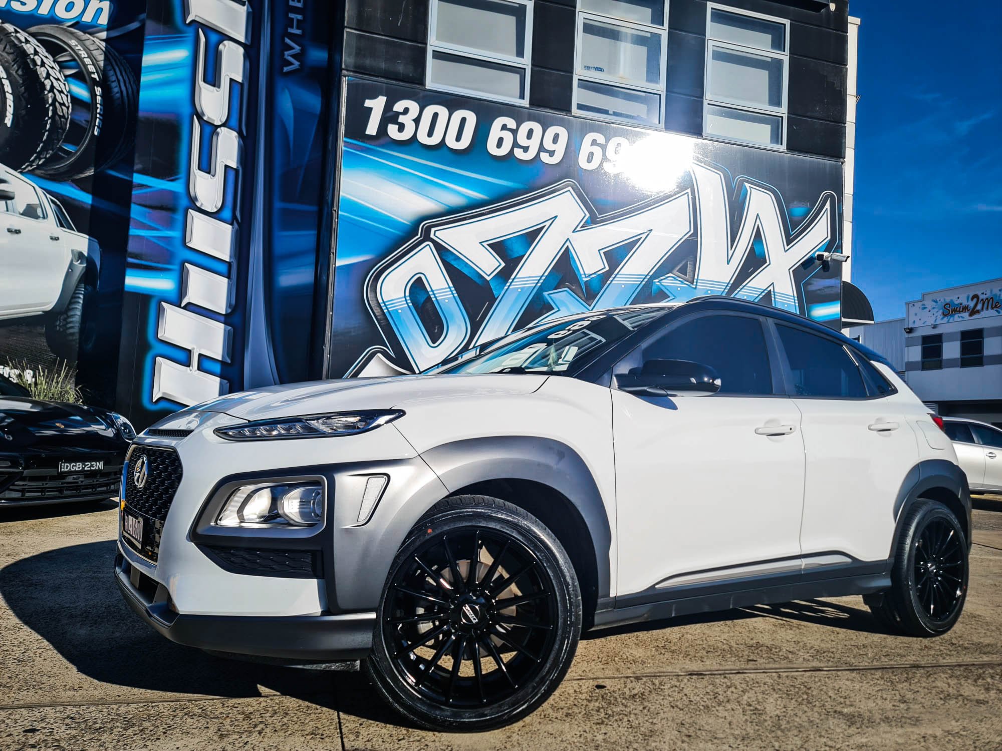 Hyundai Kona Hussla Berlin Gloss Black Wheel