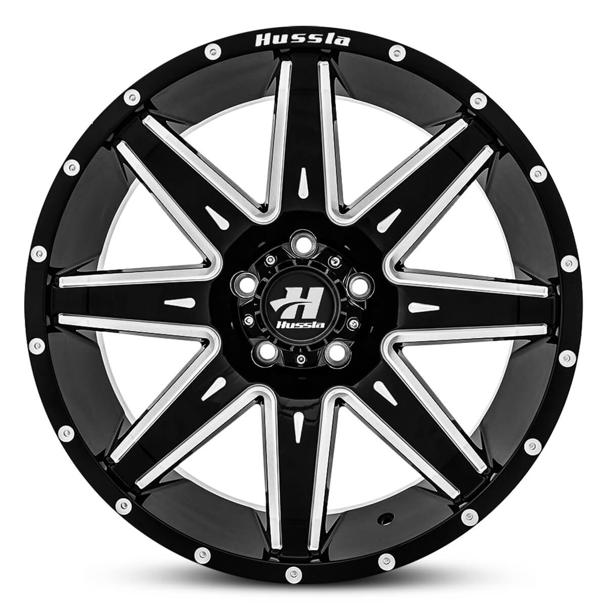 GATLING GLOSS BLACK MILLED SPOKES view 1