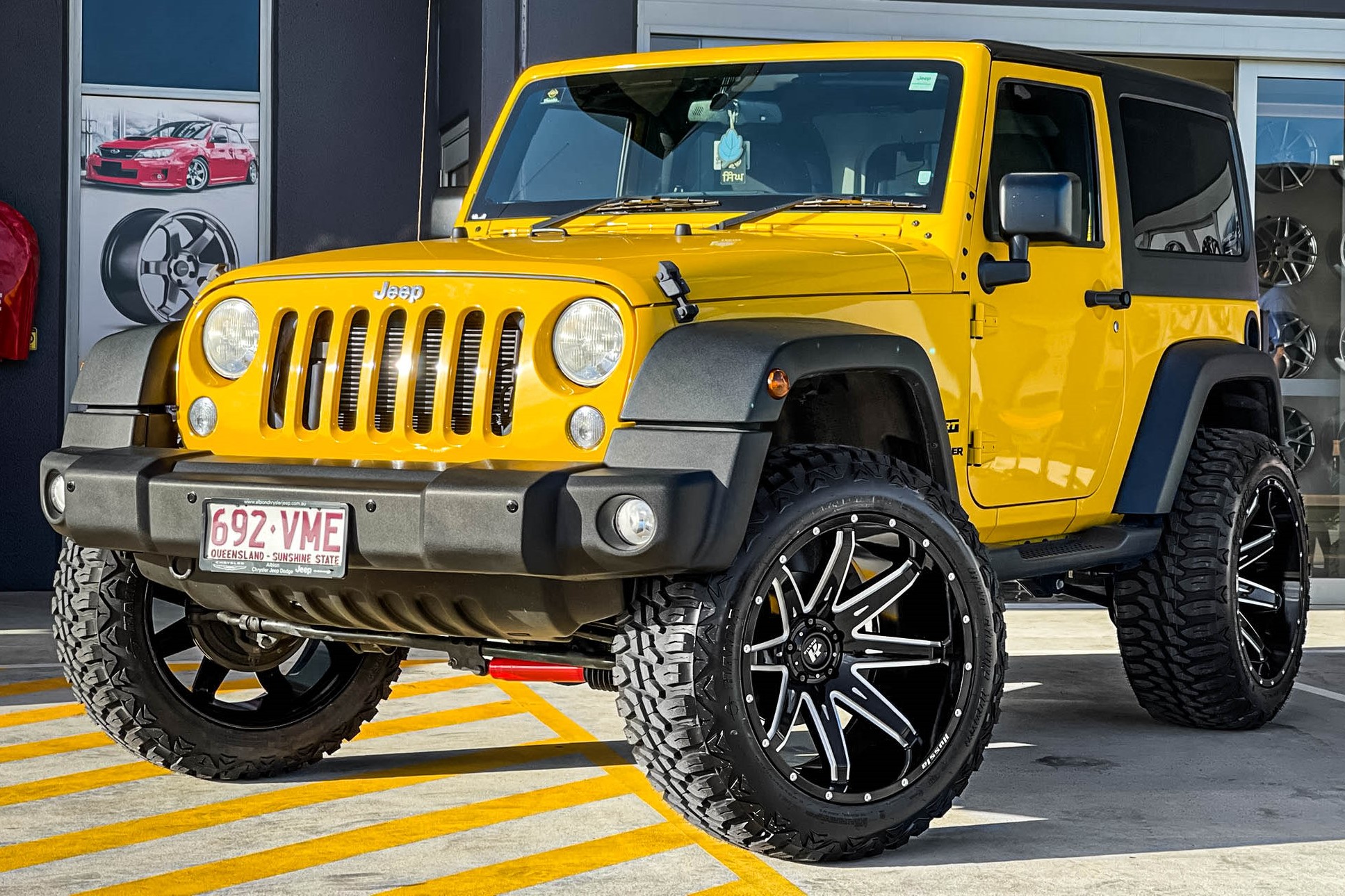 JEEP WRANGLER HUSSLA GATLING GLOSS BLACK MILLED SPOKES Wheel #10757