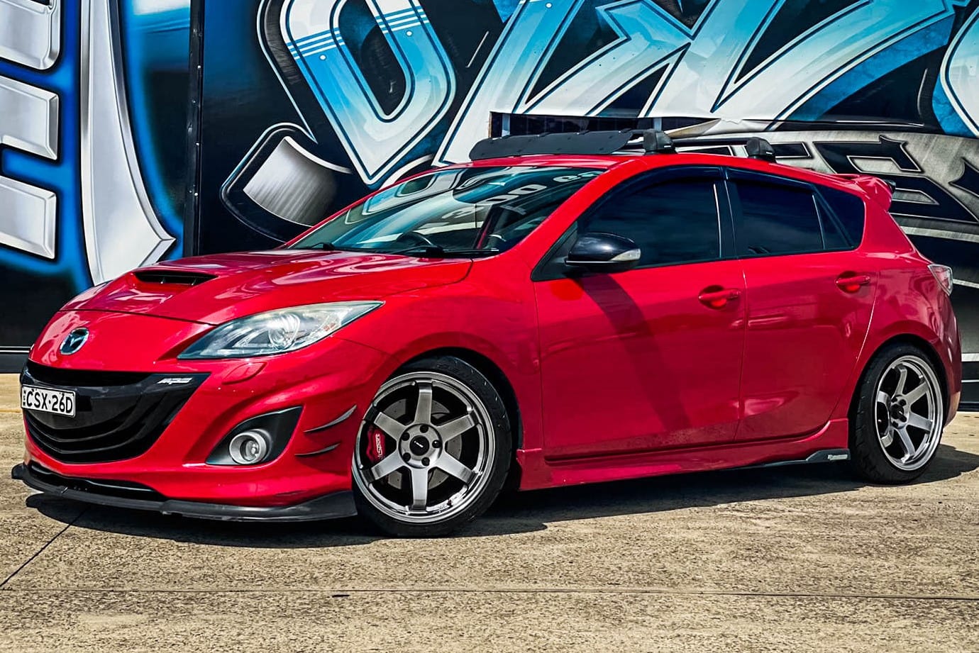 mazda 3 avid av-06 hyper black wheel #10995