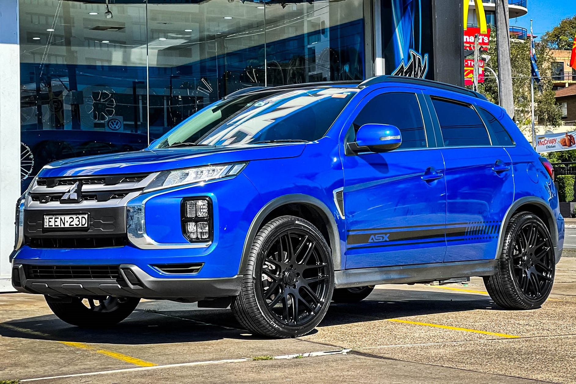 MITSUBISHI ASX HUSSLA EURO MATTE BLACK Wheel #11444