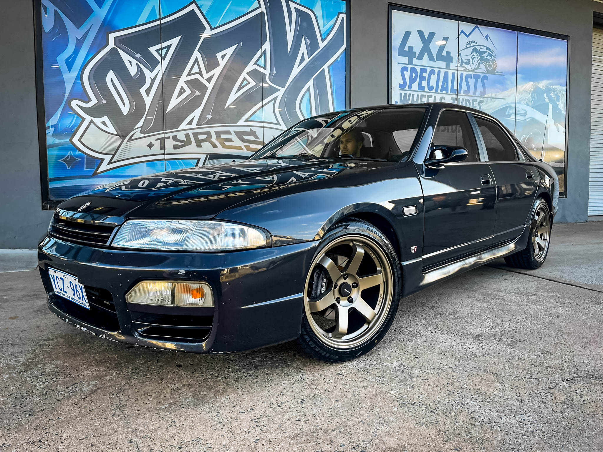 nissan skyline avid av-06 matte bronze wheel #11547