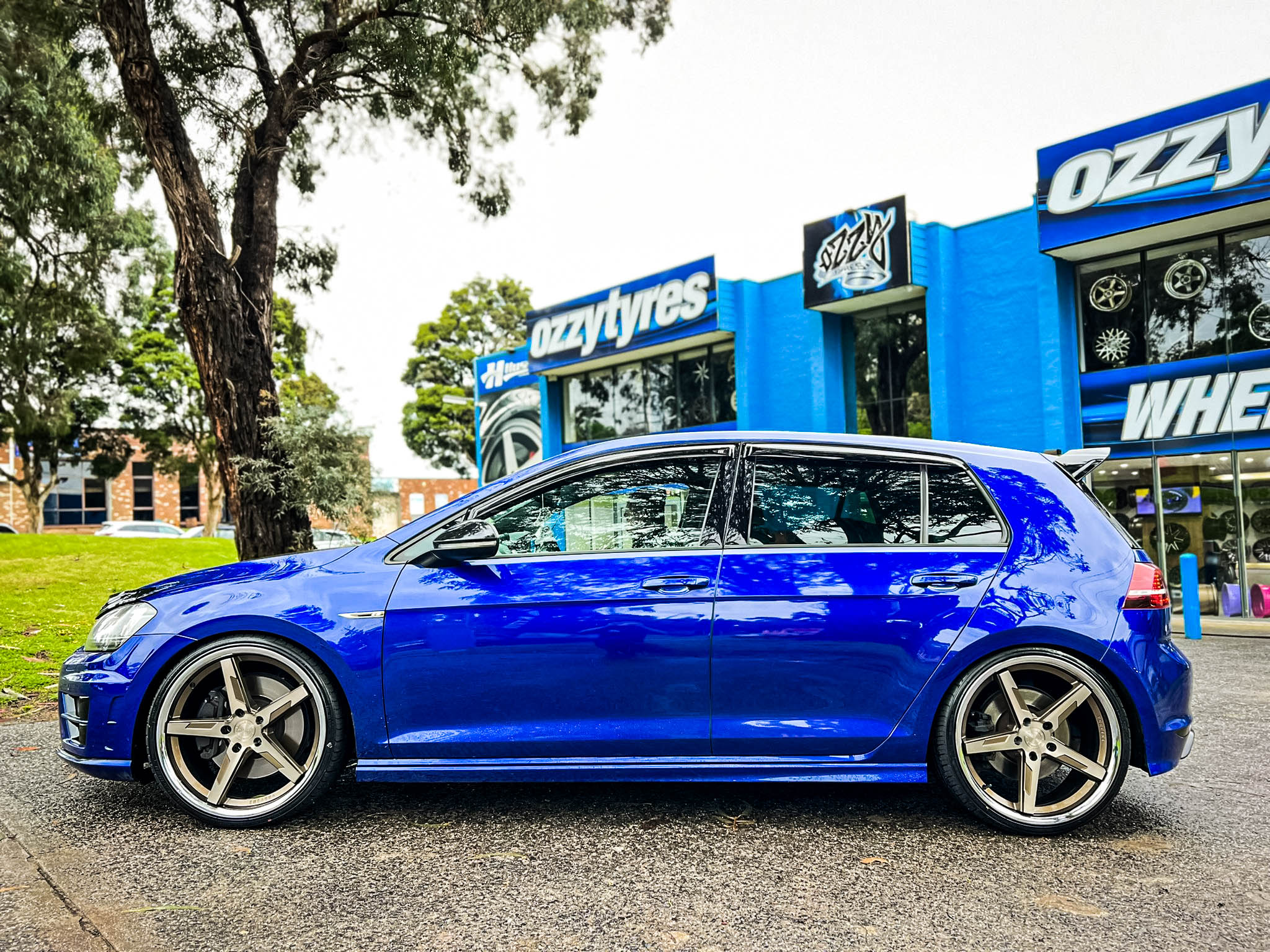 volkswagen golf r vertini rf1.7 brushed bronze chrome lip wheel #12158