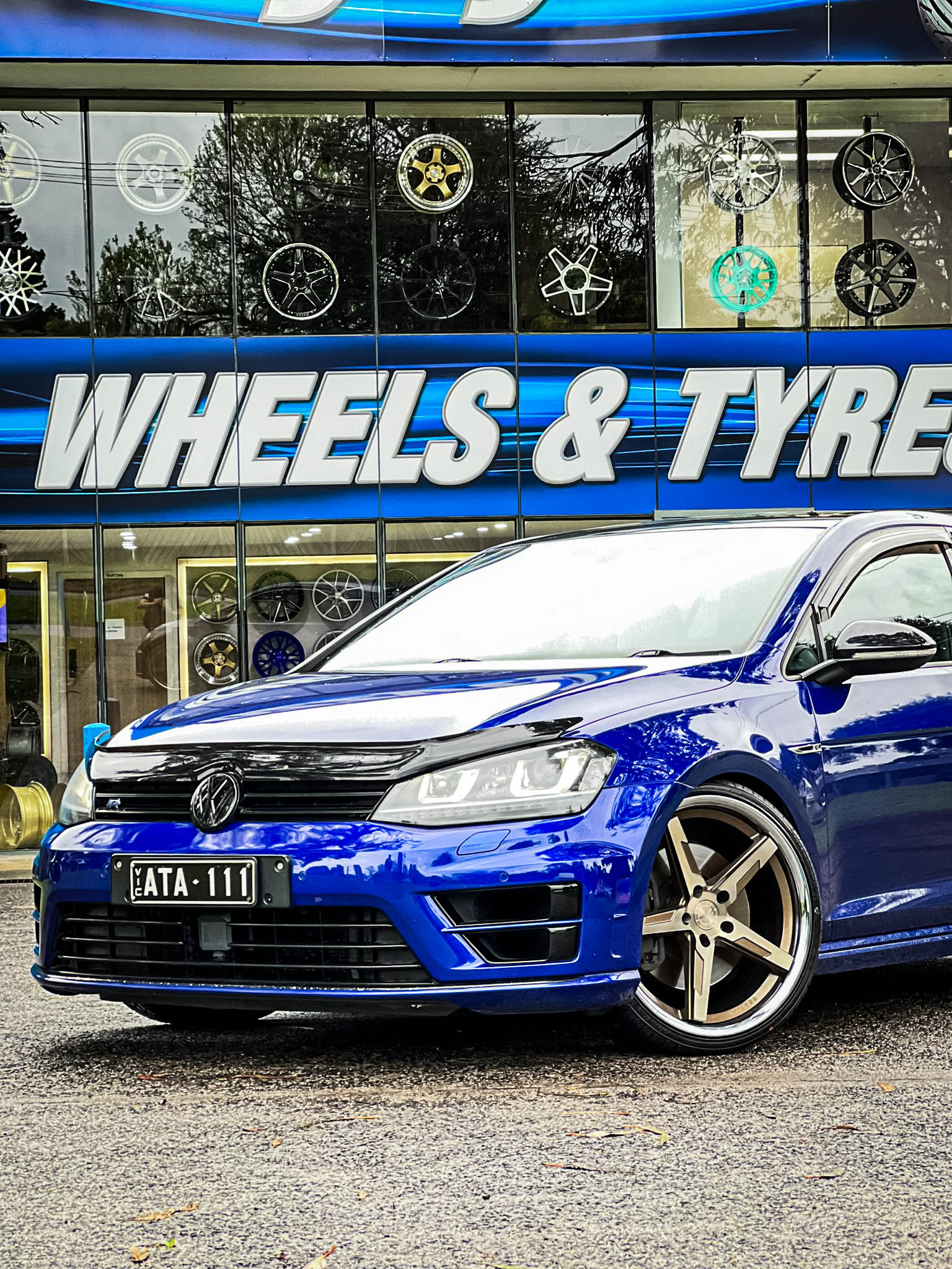 volkswagen golf r vertini rf1.7 brushed bronze chrome lip wheel #12158