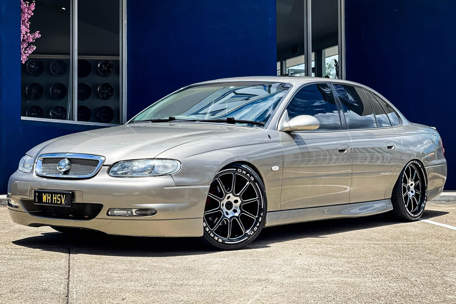 HOLDEN HSV GRANGE PRO DRAG TRACK SERIES GLOSS BLACK MILLED SPOKES MILLED WRITING Wheel 12377