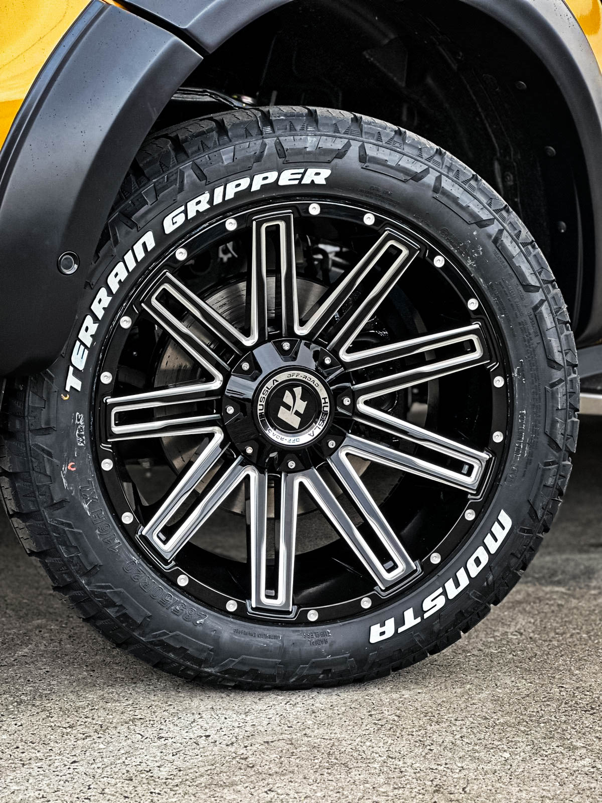 ford ranger next gen hussla gav gloss black milled spokes wheel #12949