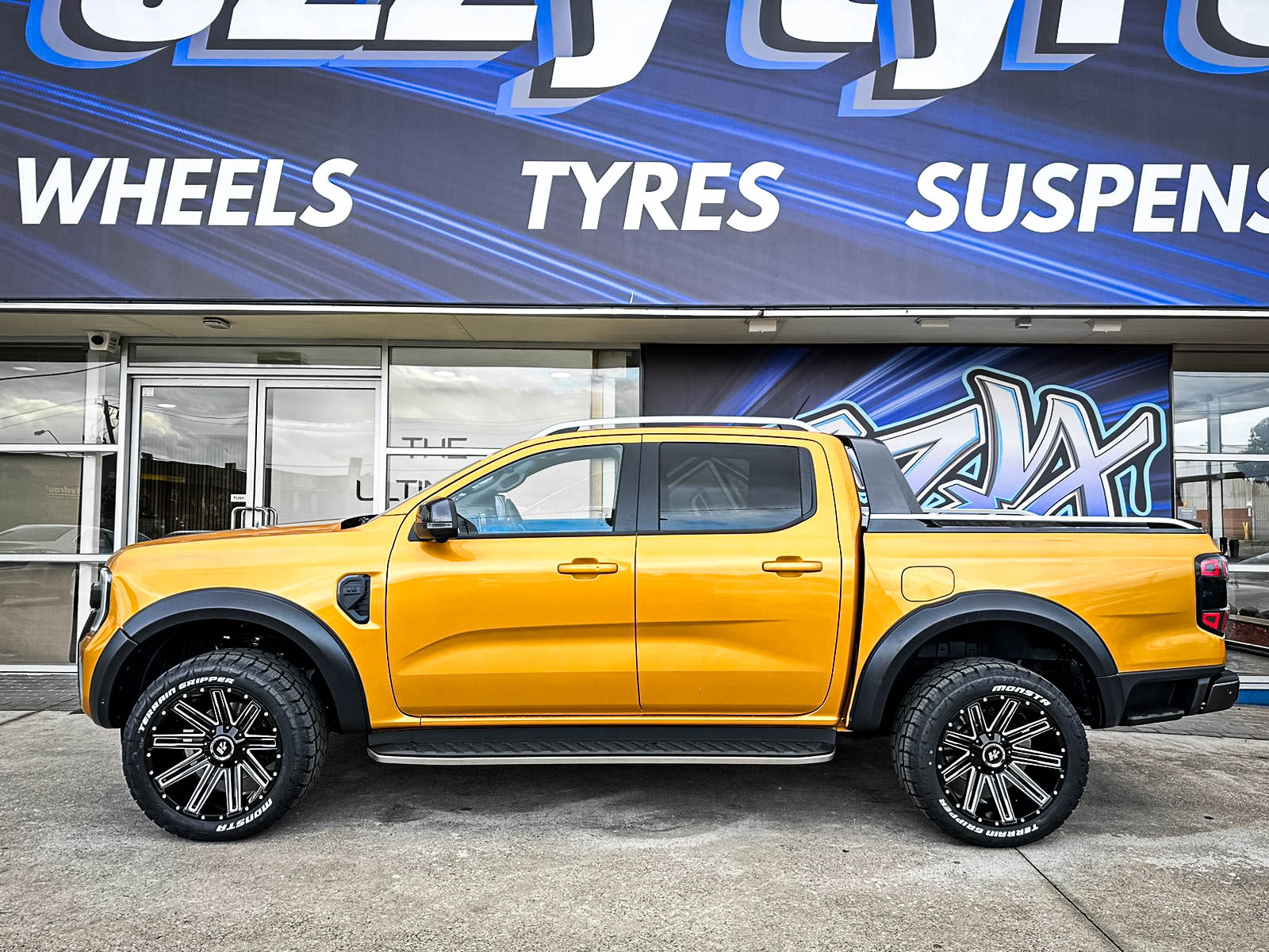 ford ranger next gen hussla gav gloss black milled spokes wheel #12949