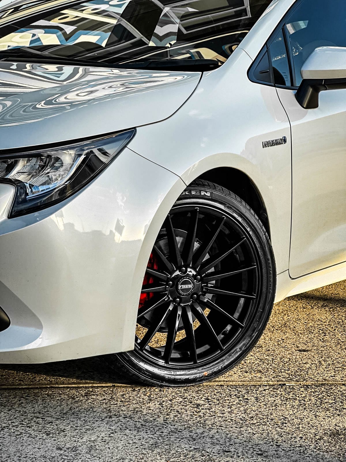 toyota corolla hussla berlin gloss black wheel #13135