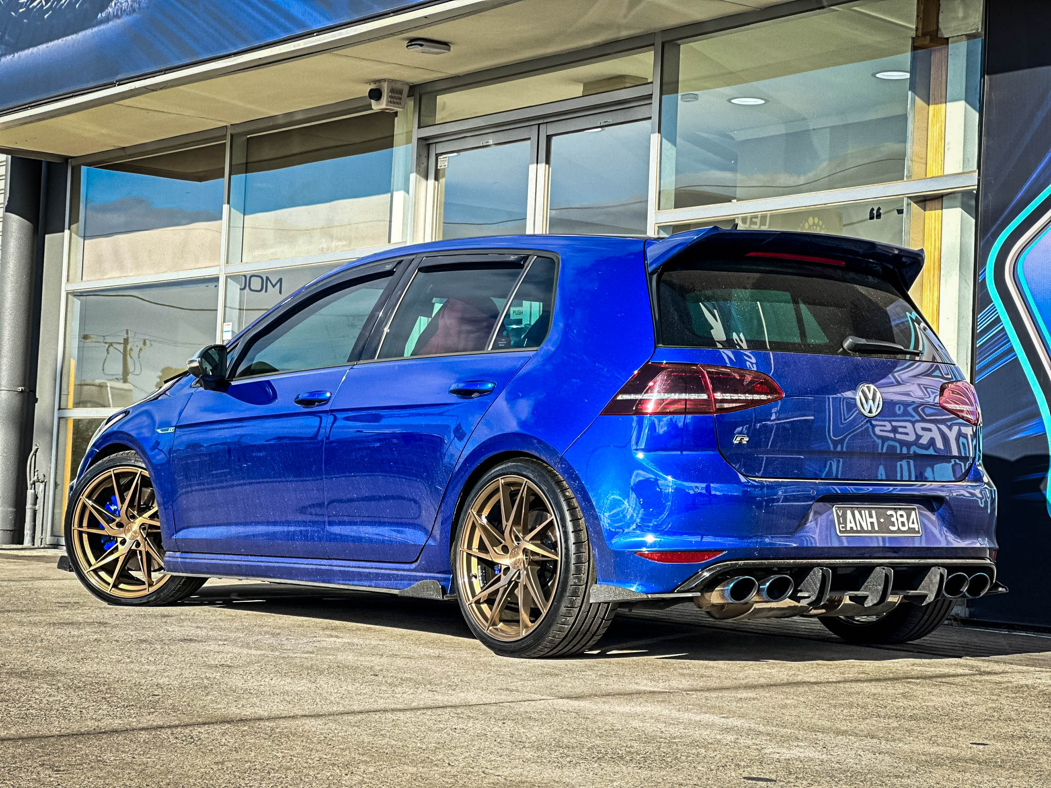 volkswagen golf r vertini rf1.9 brushed dual bronze wheel #13255