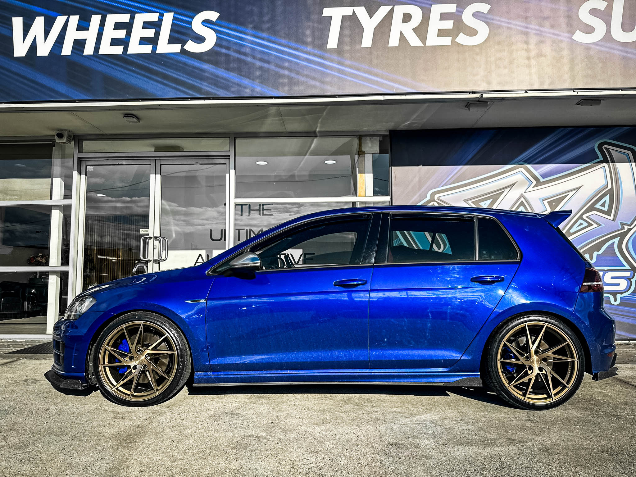 volkswagen golf r vertini rf1.9 brushed dual bronze wheel #13255