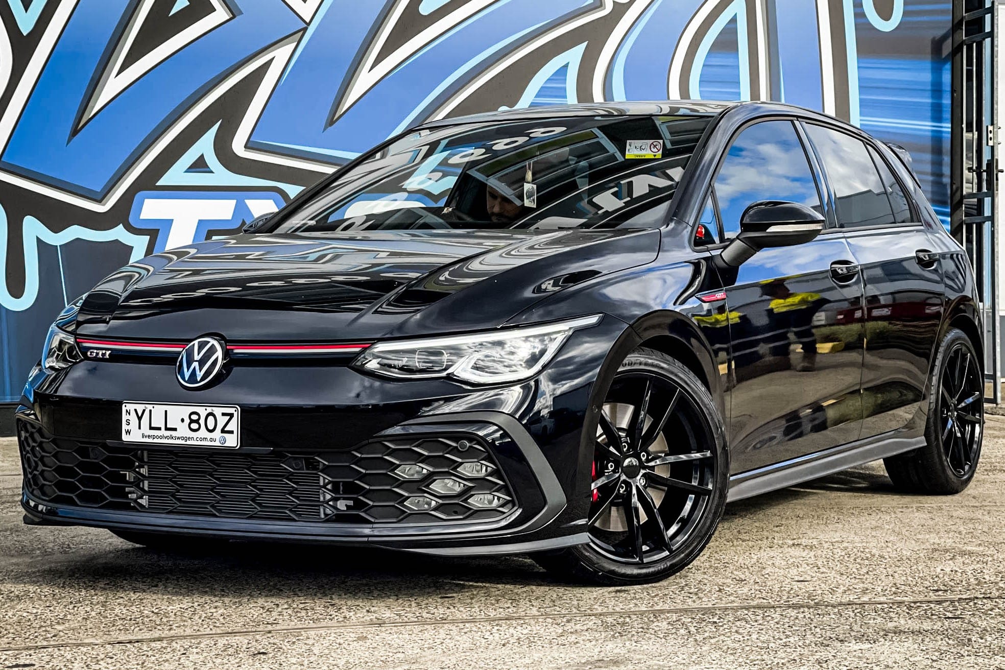 VOLKSWAGEN GOLF GTI EURO SPEC REPLICA WOLF 991 GLOSS BLACK Wheel #13343