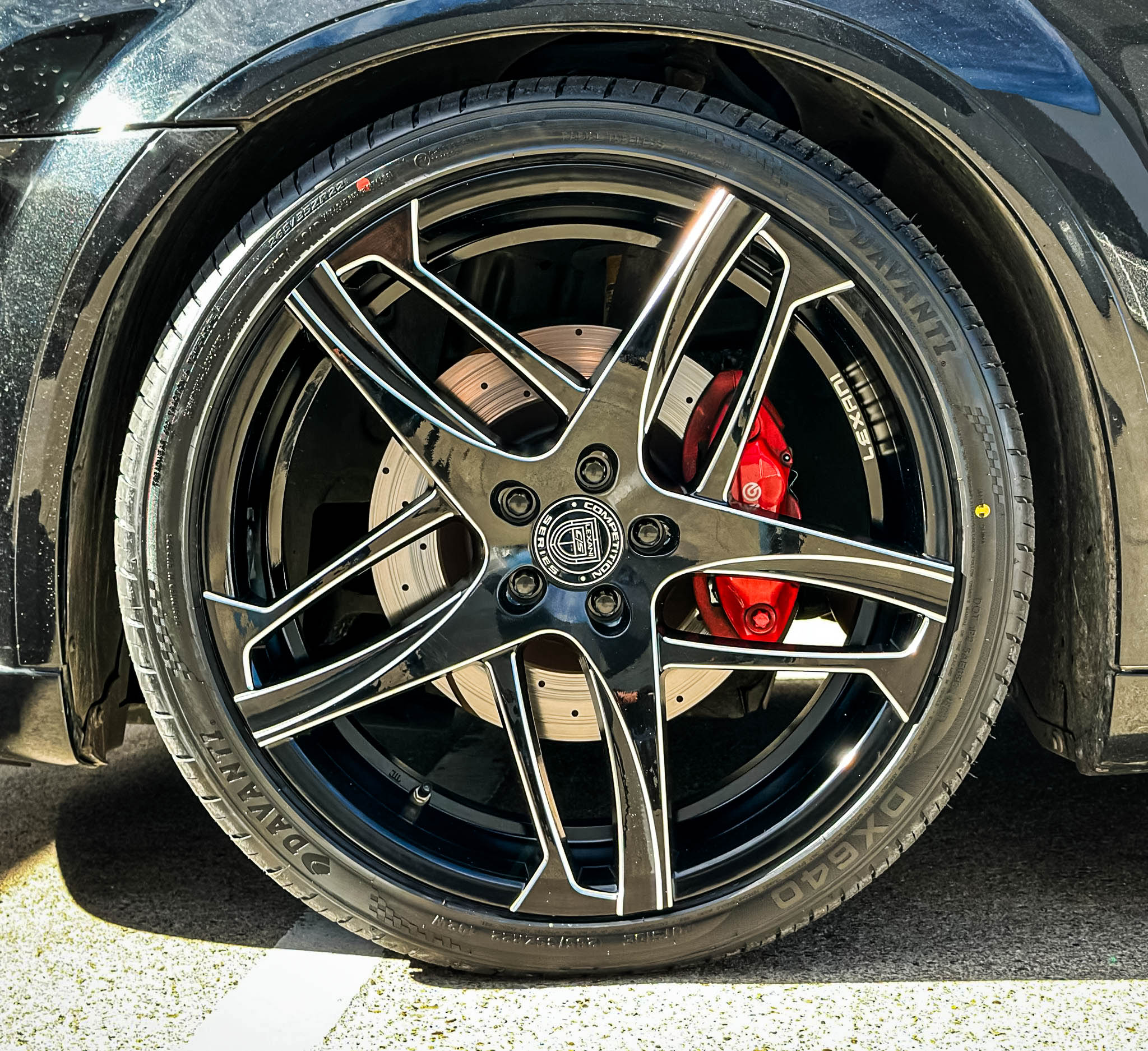 chrysler 300 lexani bavaria gloss black milled accents wheel #13344
