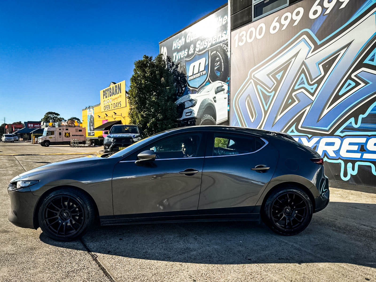 mazda 3 avid av-20 matte black wheel #13411