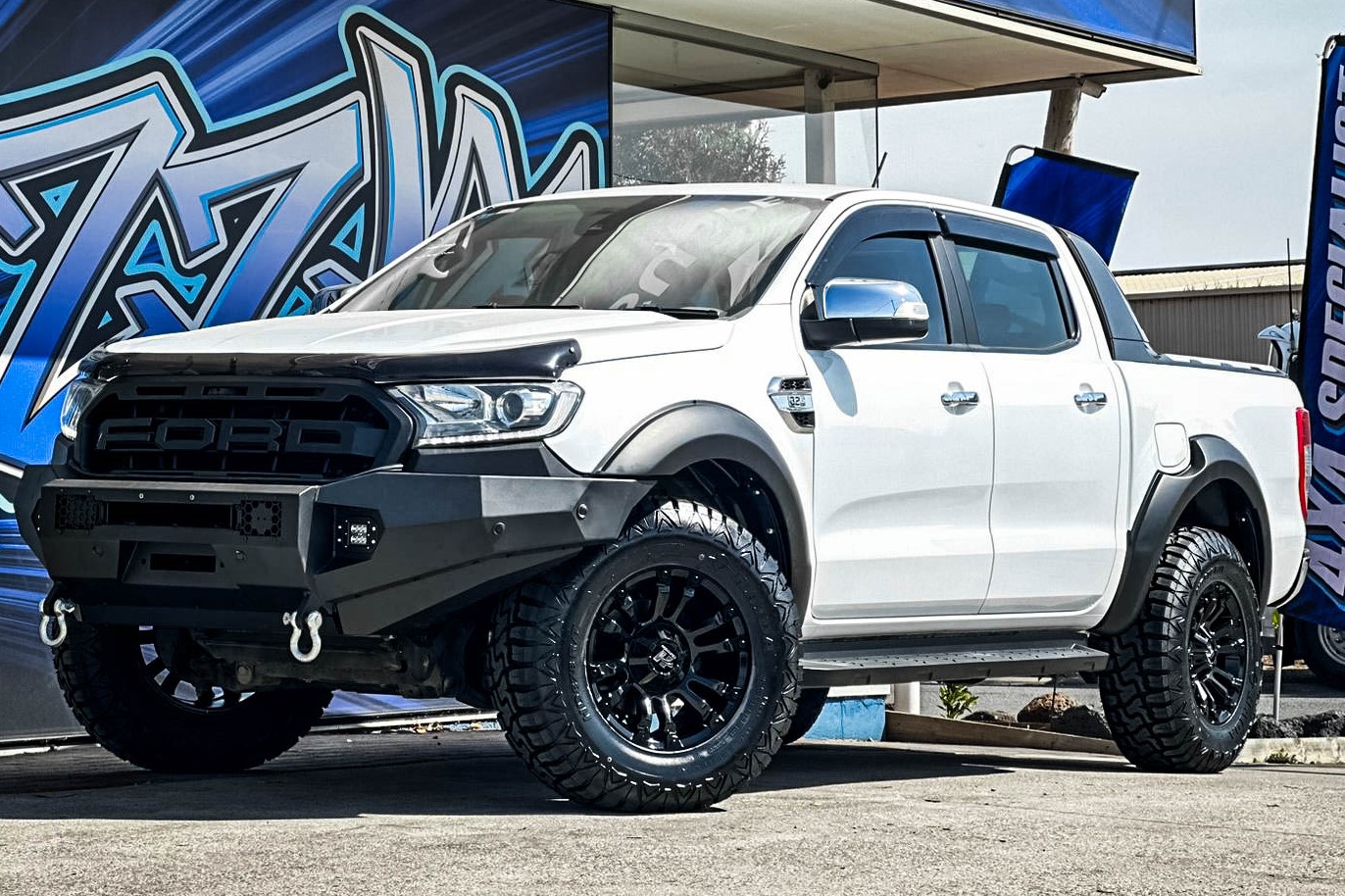 FORD RANGER HUSSLA AMBUSH FULL GLOSS BLACK Wheel #13649