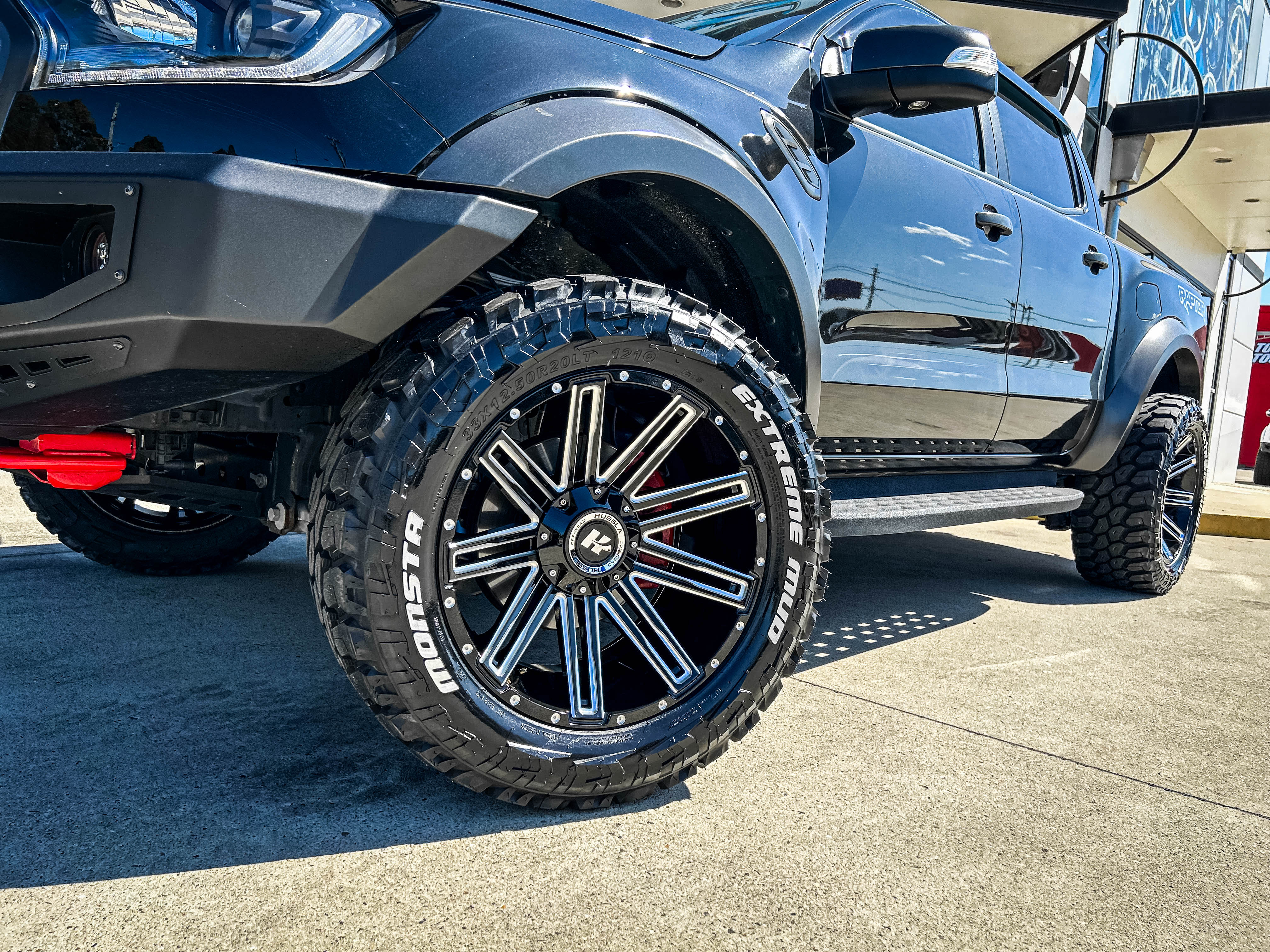 ford ranger hussla gav gloss black milled spokes wheel #13789