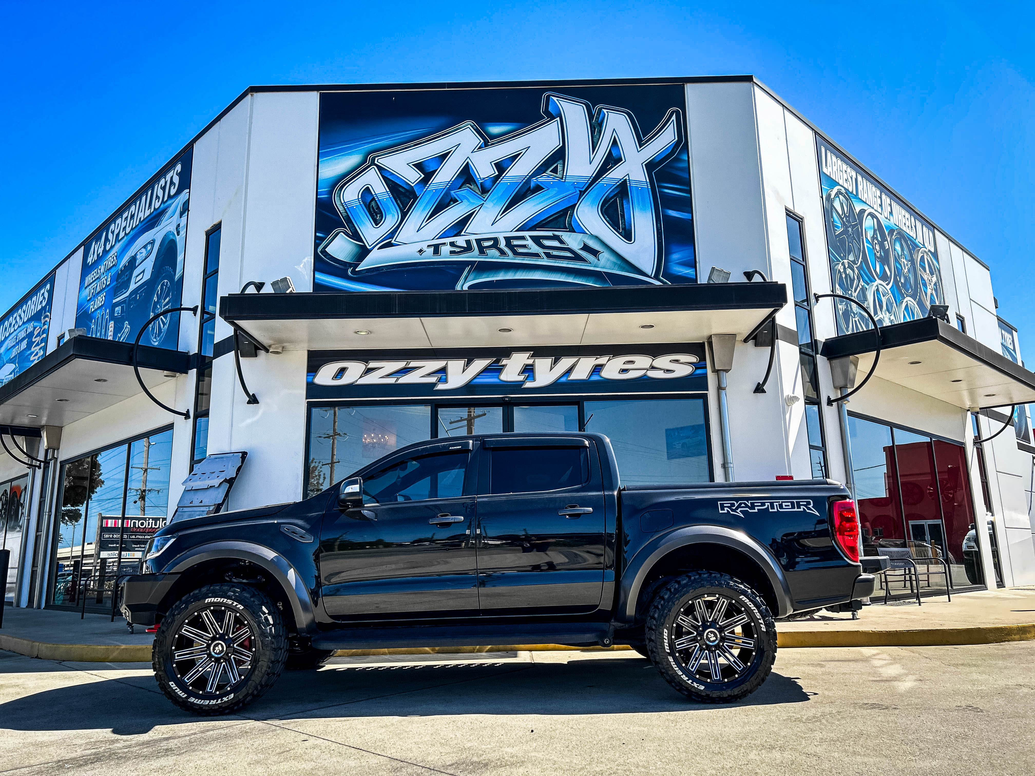 ford ranger hussla gav gloss black milled spokes wheel #13789
