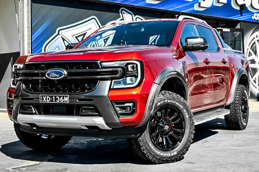 FORD RANGER NEXT GEN HUSSLA AMBUSH FULL GLOSS BLACK Wheel #13931