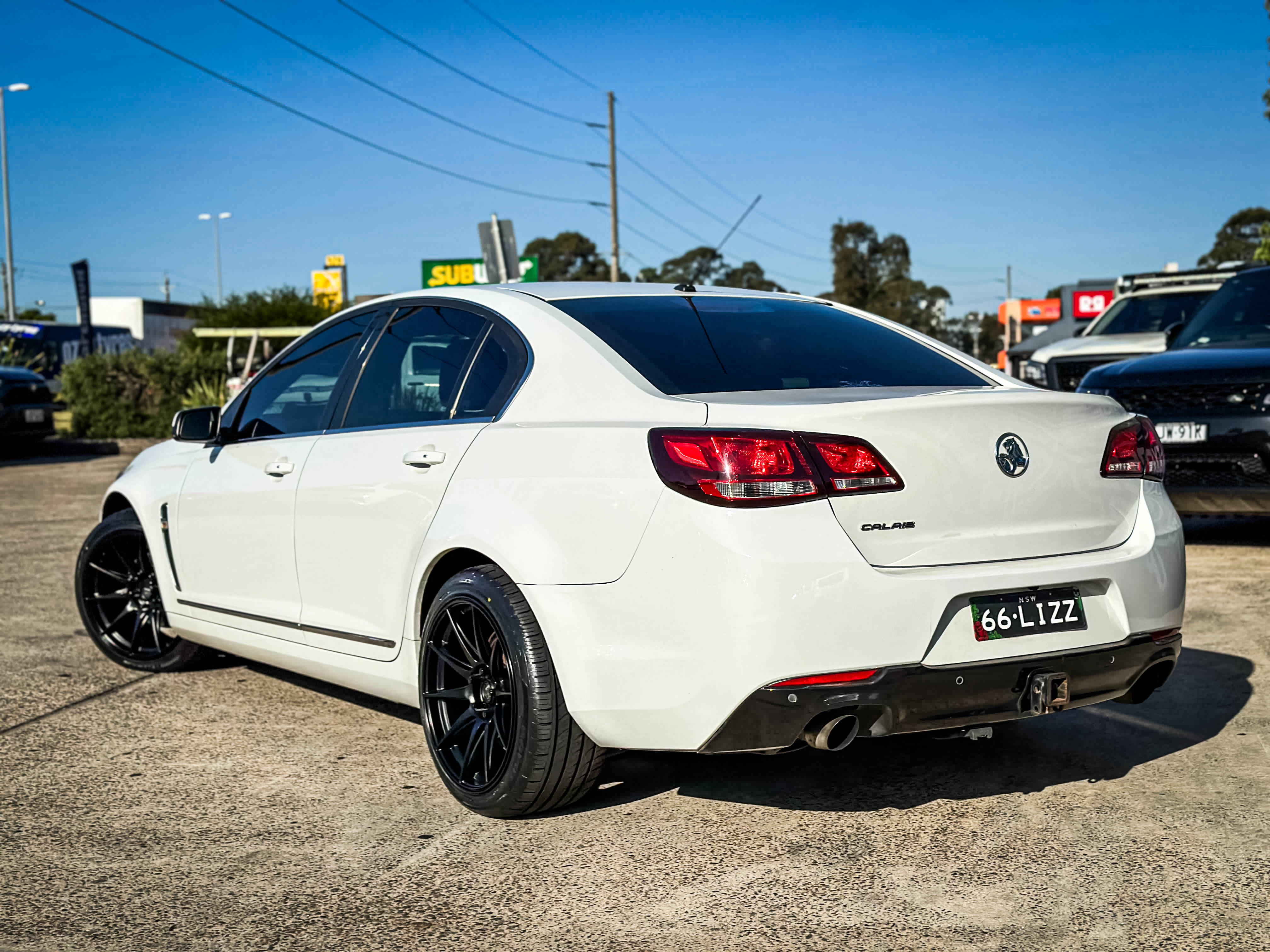 holden calais hussla 027 matte black wheel #13990