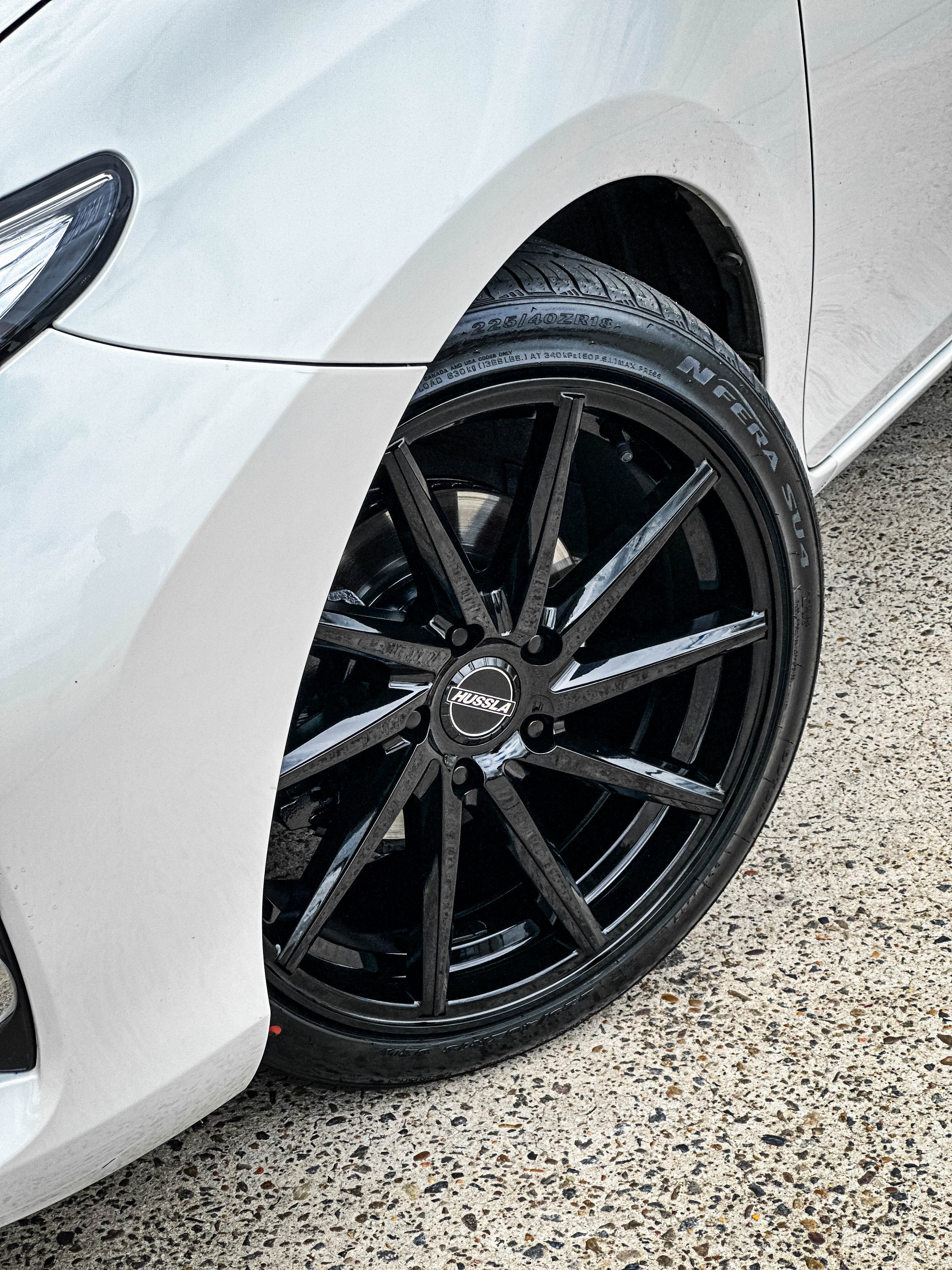 toyota corolla hussla directional gloss black wheel #14065