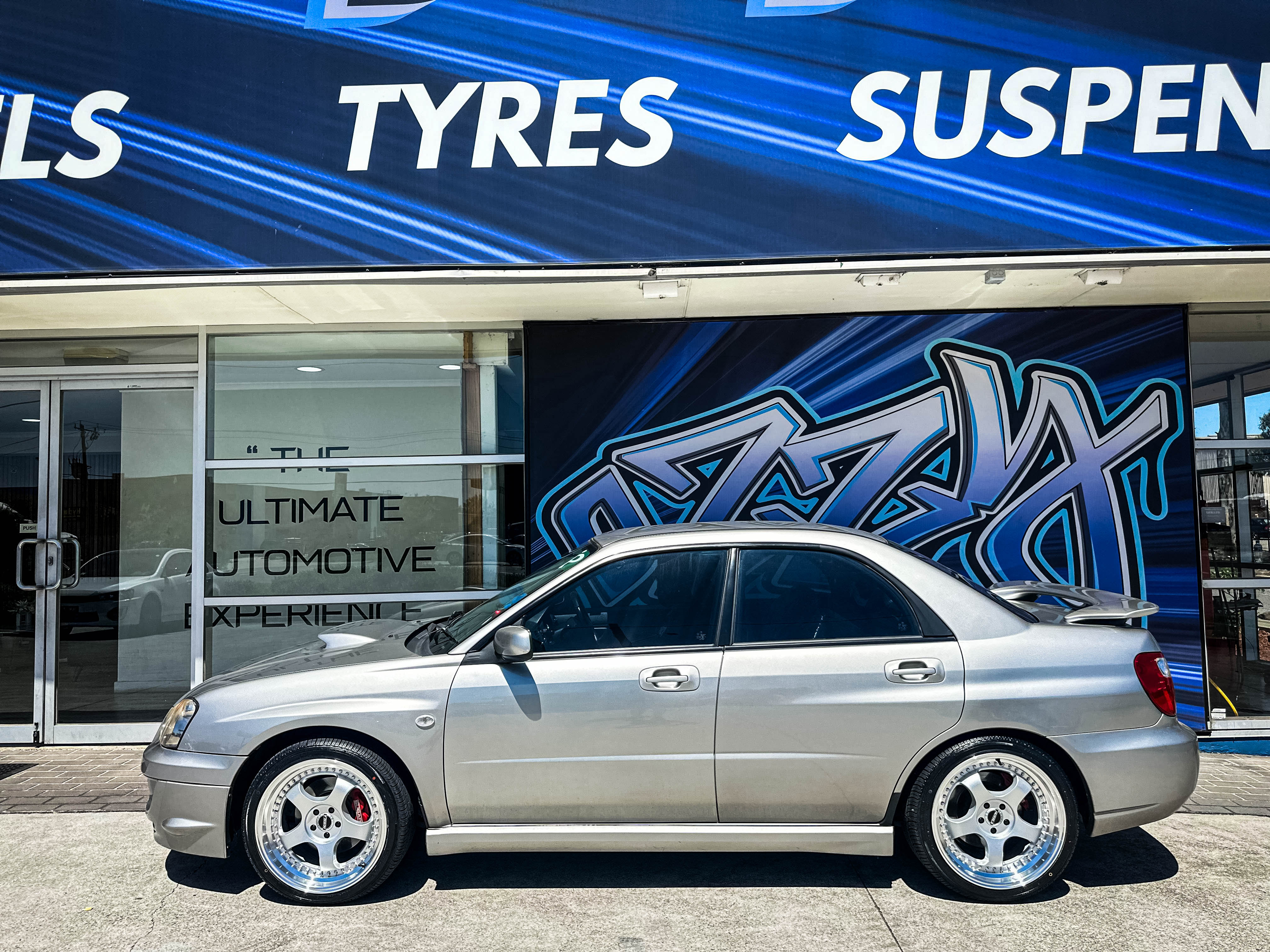 SUBARU IMPREZA WRX HUSSLA ZEN BRIGHT SILVER POLISHED LIP