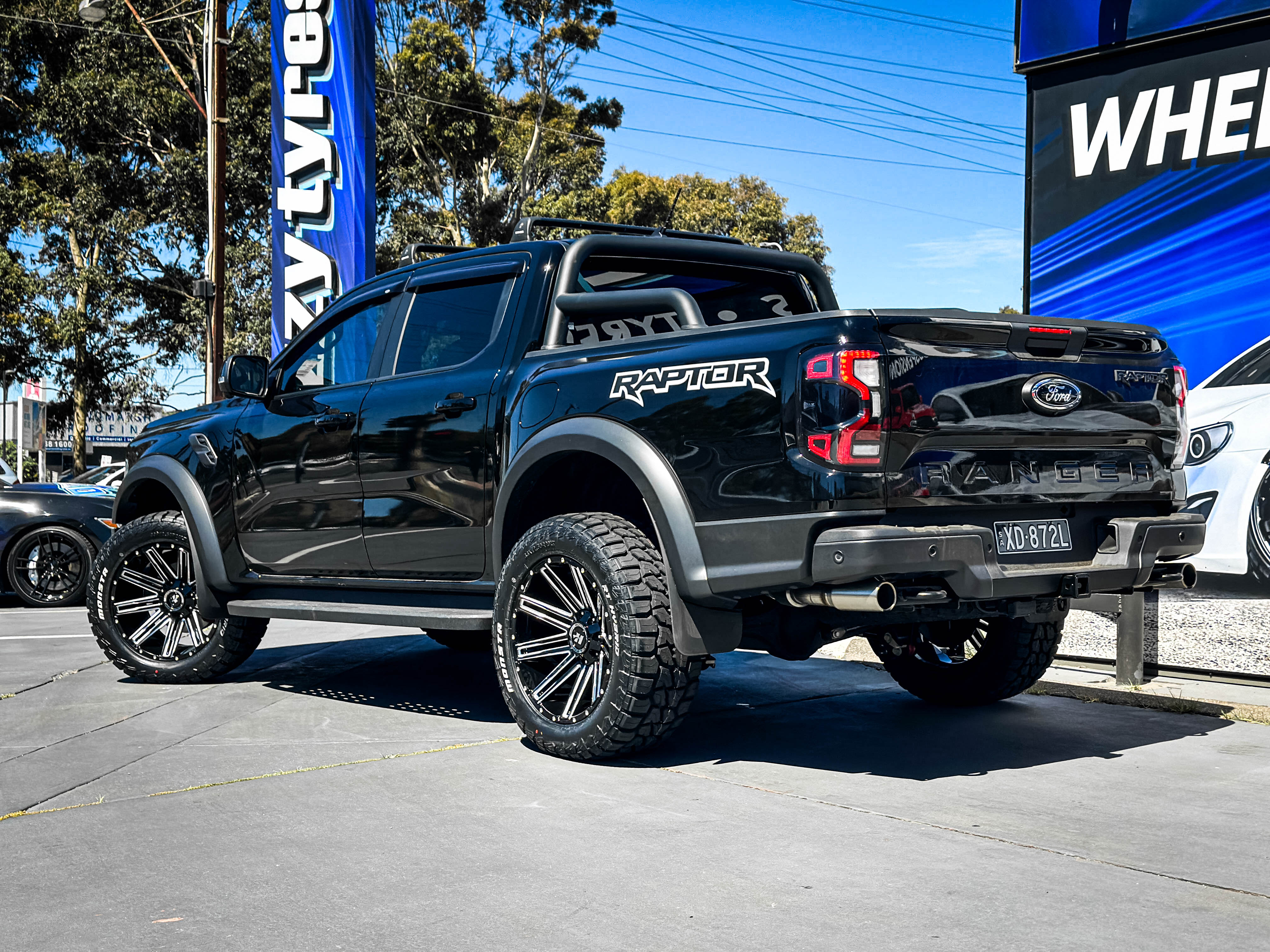 ford ranger next gen hussla gav gloss black milled spokes wheel #14628