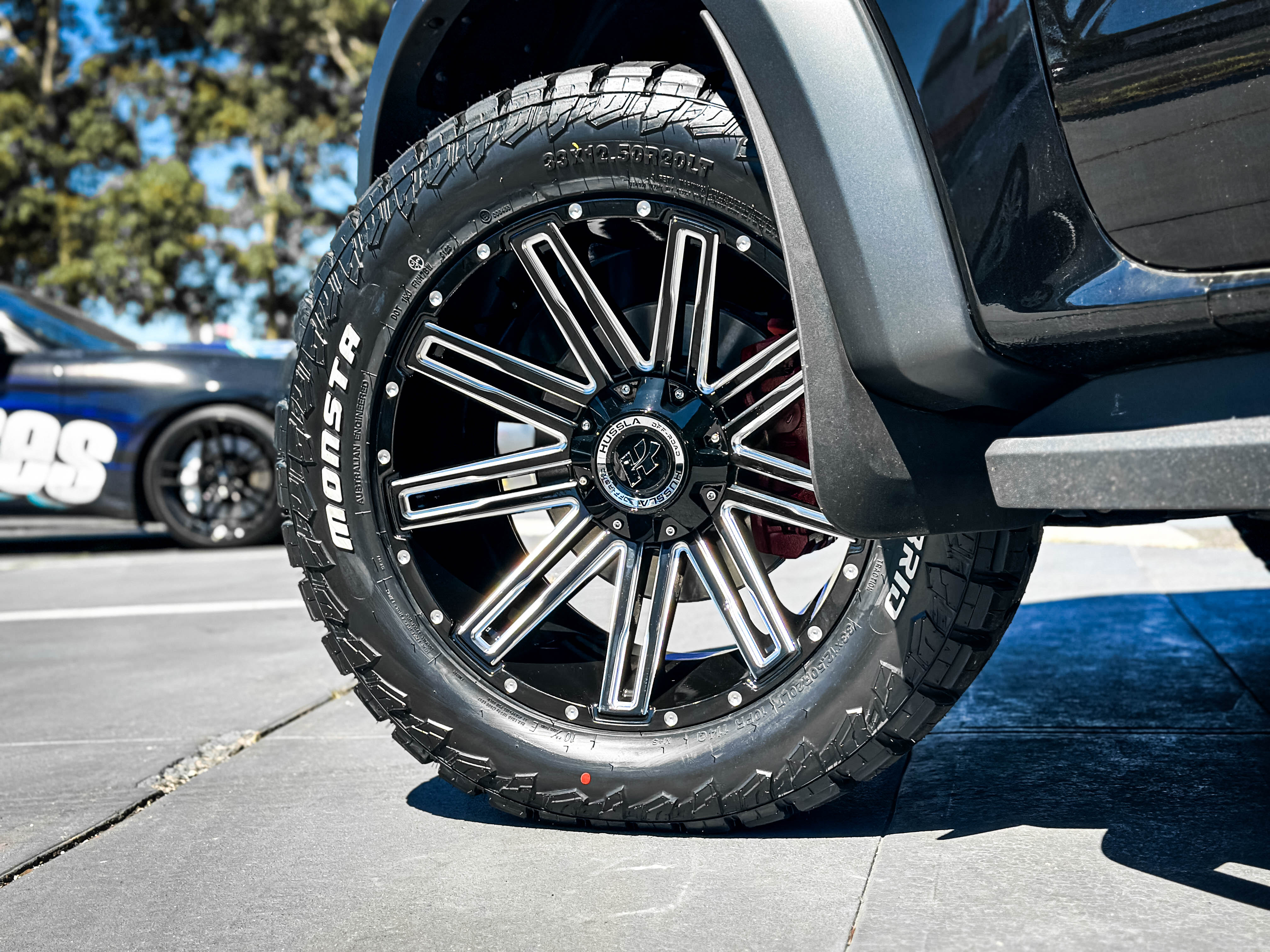 ford ranger next gen hussla gav gloss black milled spokes wheel #14628