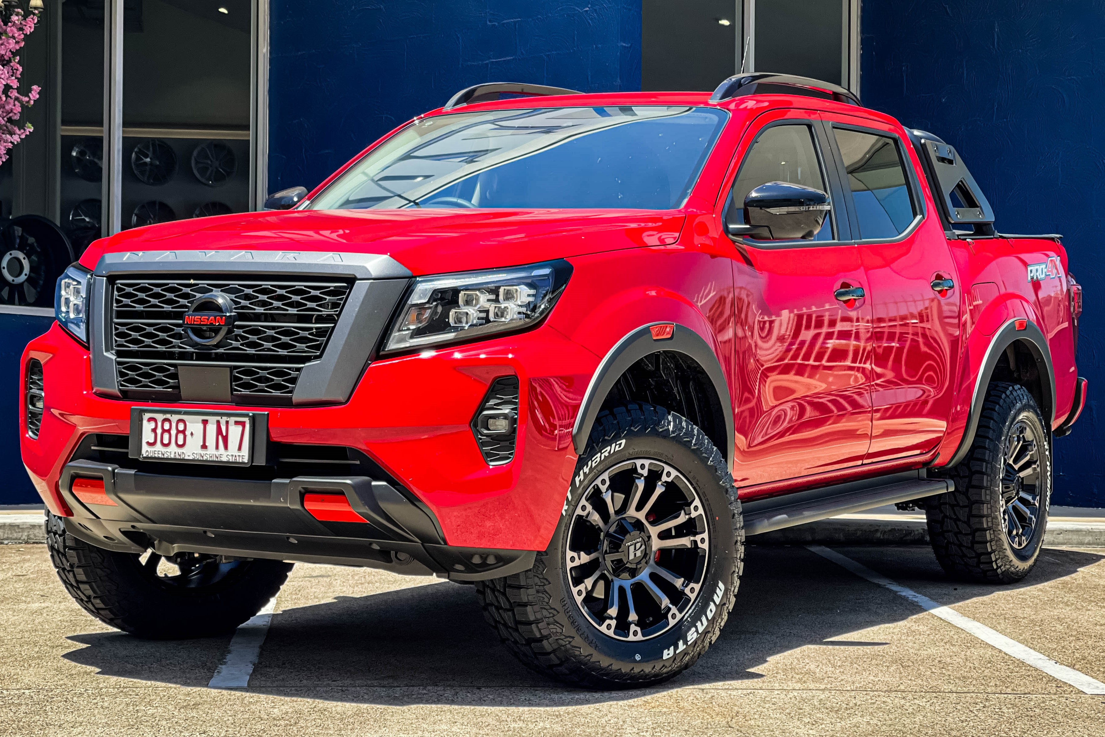 NISSAN NAVARA HUSSLA AMBUSH GLOSS BLACK DARK TINT FACE Wheel #14682