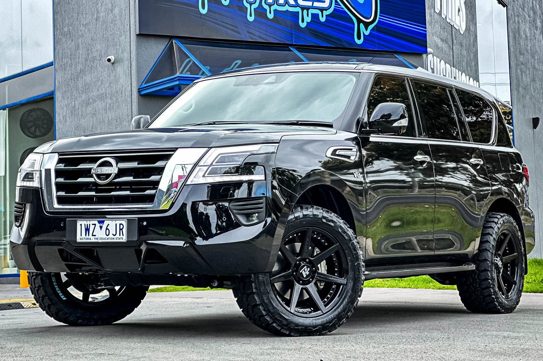 NISSAN PATROL HUSSLA DYNASTY GLOSS BLACK CHROME BOLTS Wheel #14770