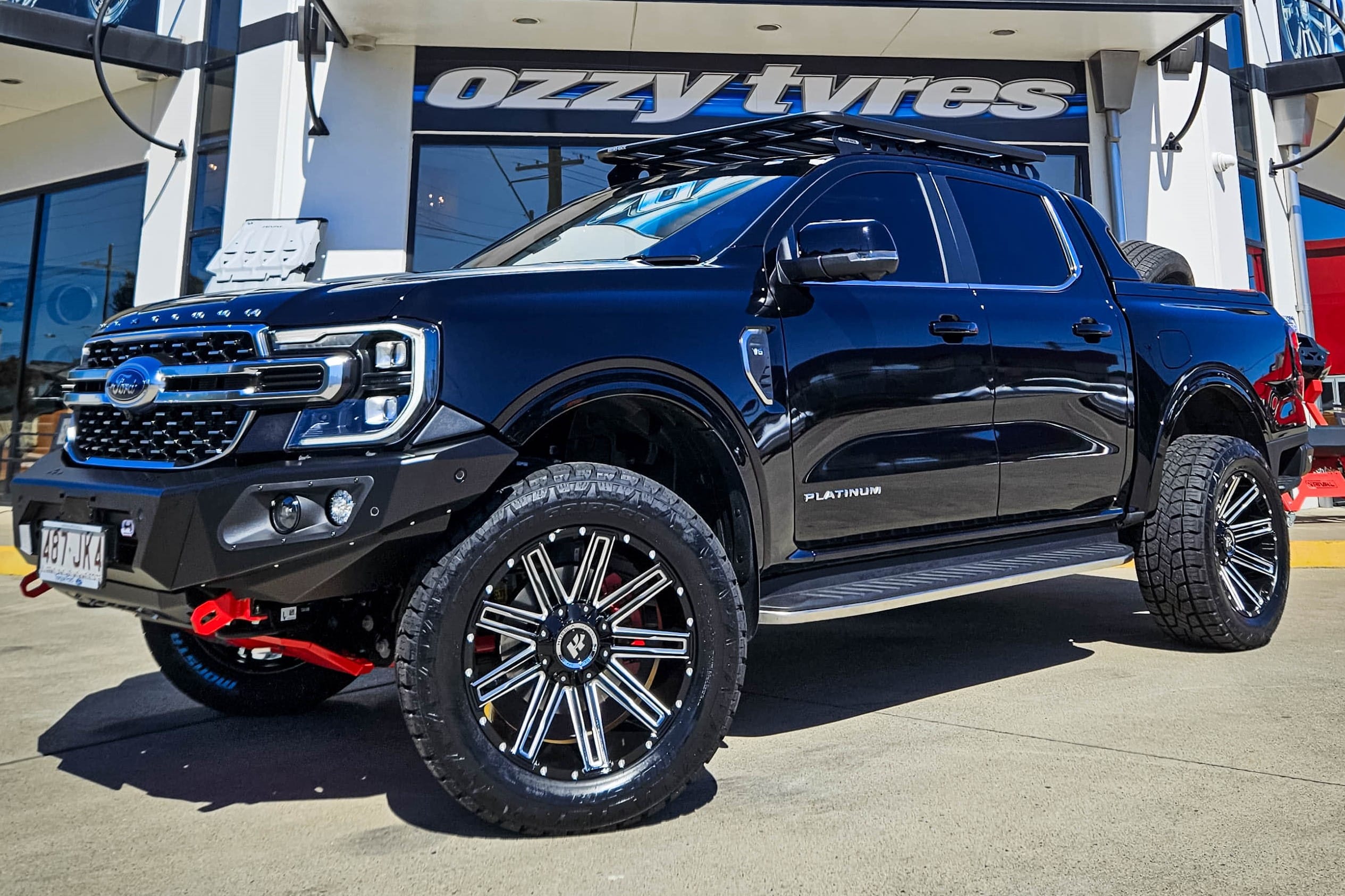 ford ranger next gen hussla gav gloss black milled spokes wheel #14834