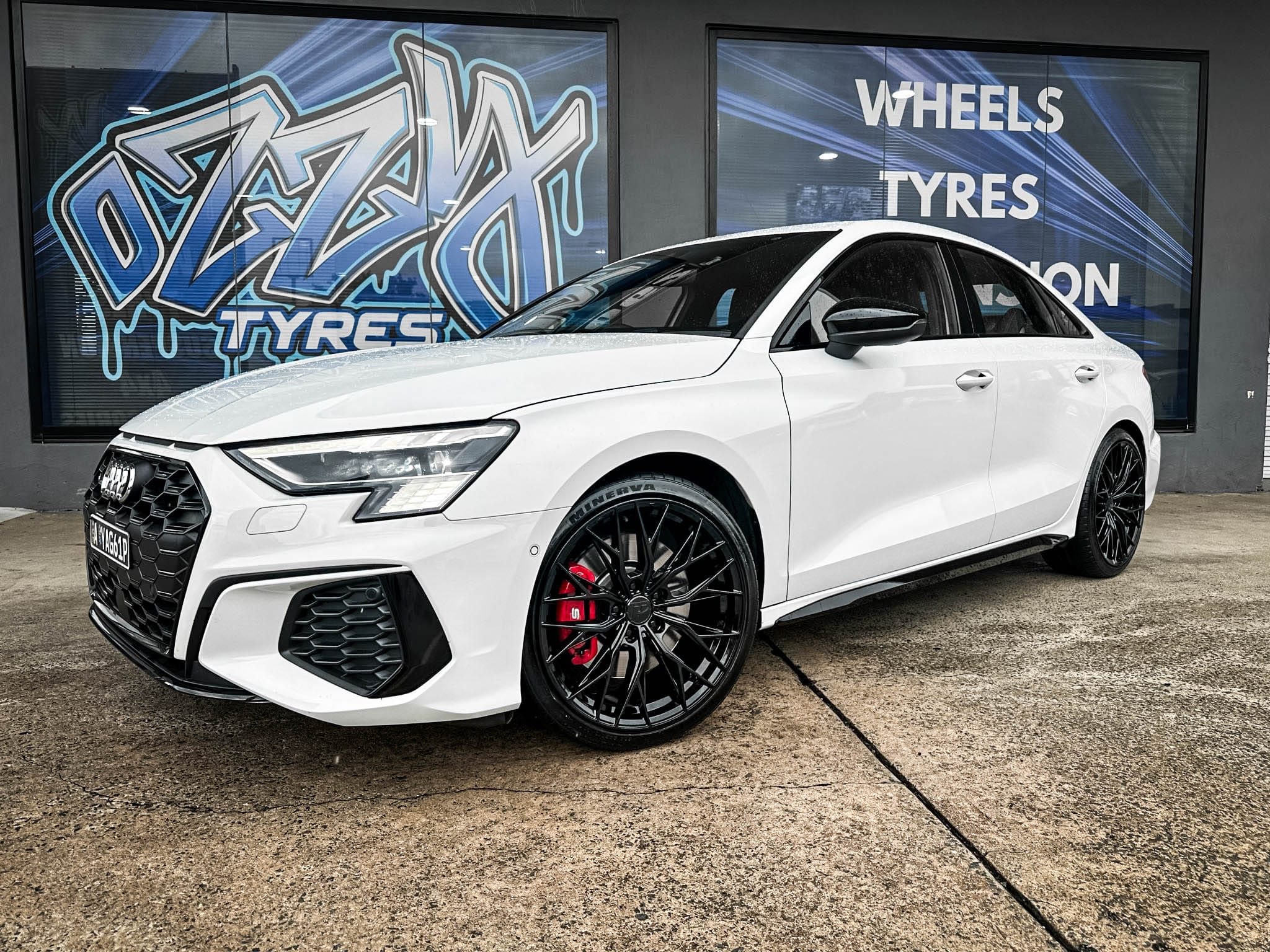 audi s3 hussla rizz gloss black wheel #14898