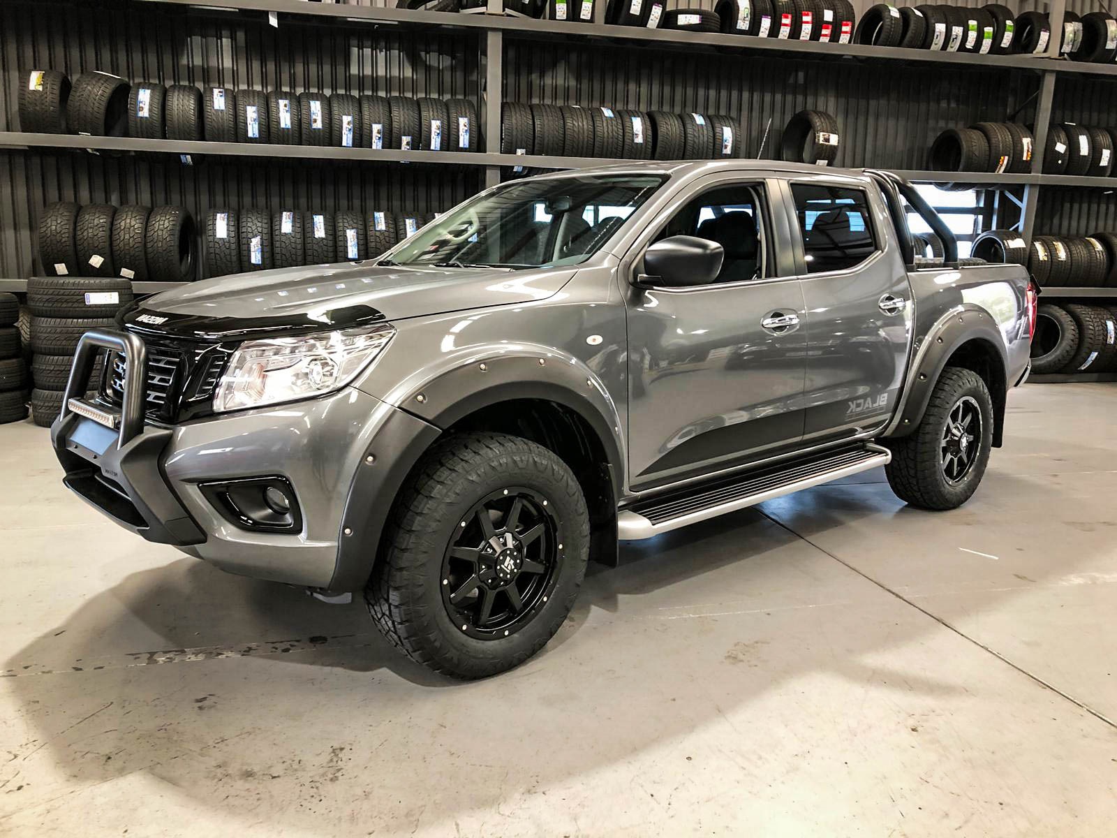 FORD RANGER HUSSLA STEALTH MATTE BLACK 18 MONSTA TERRAIN GRIPPER