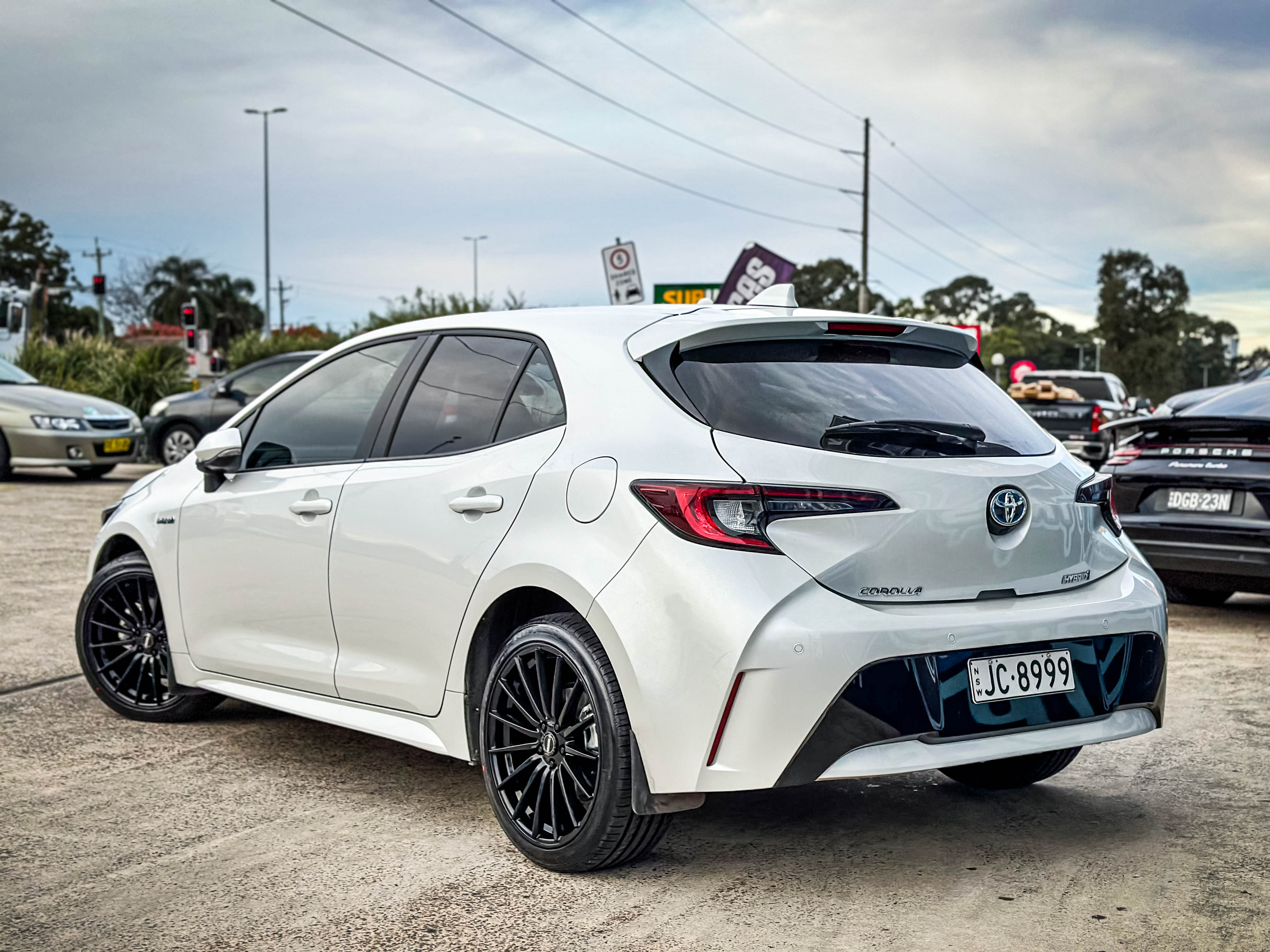 toyota corolla hussla berlin gloss black wheel #15397