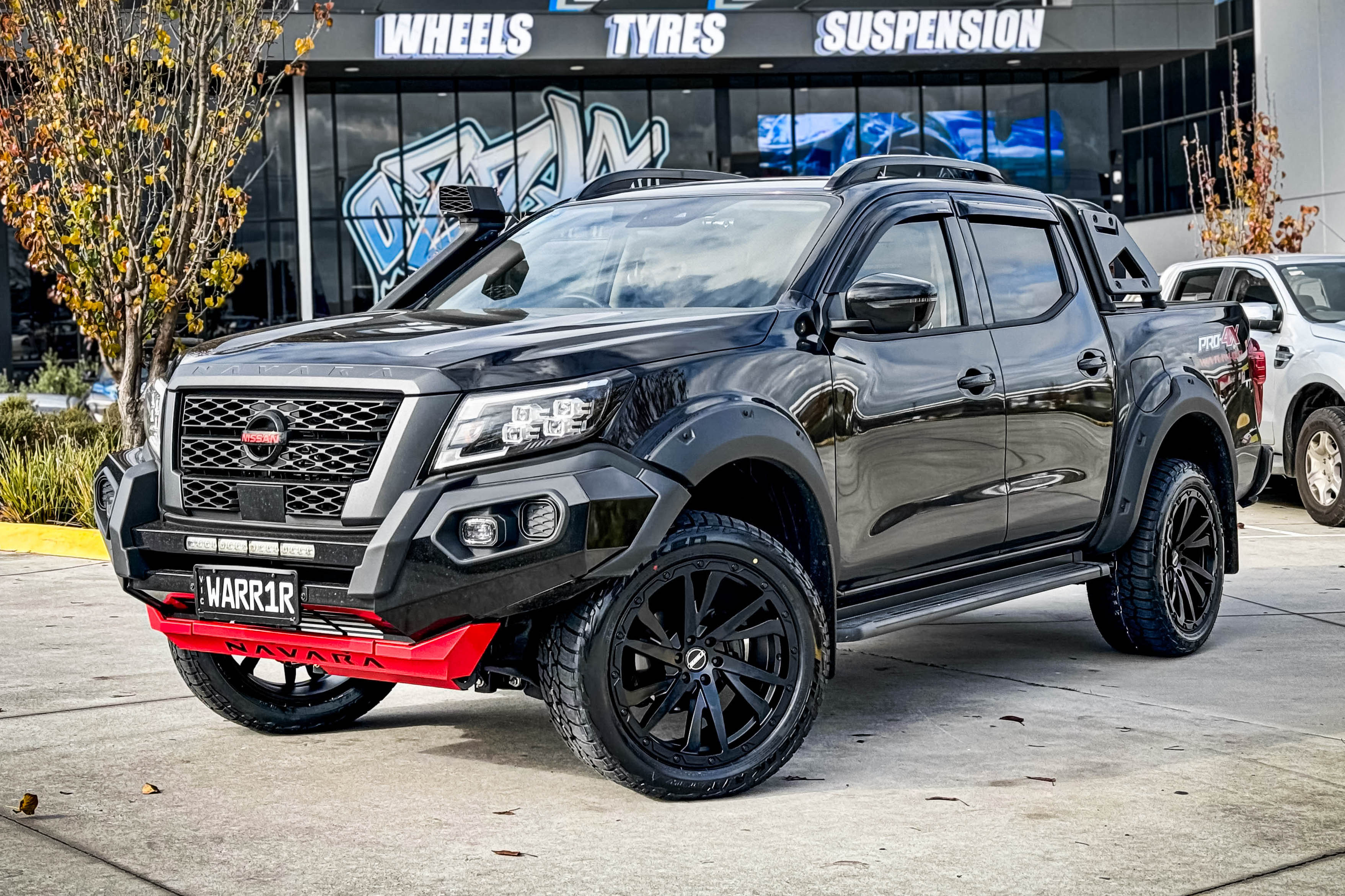 NISSAN NAVARA HUSSLA SS2 MATTE BLACK BLACK BOLTS Wheel #15939