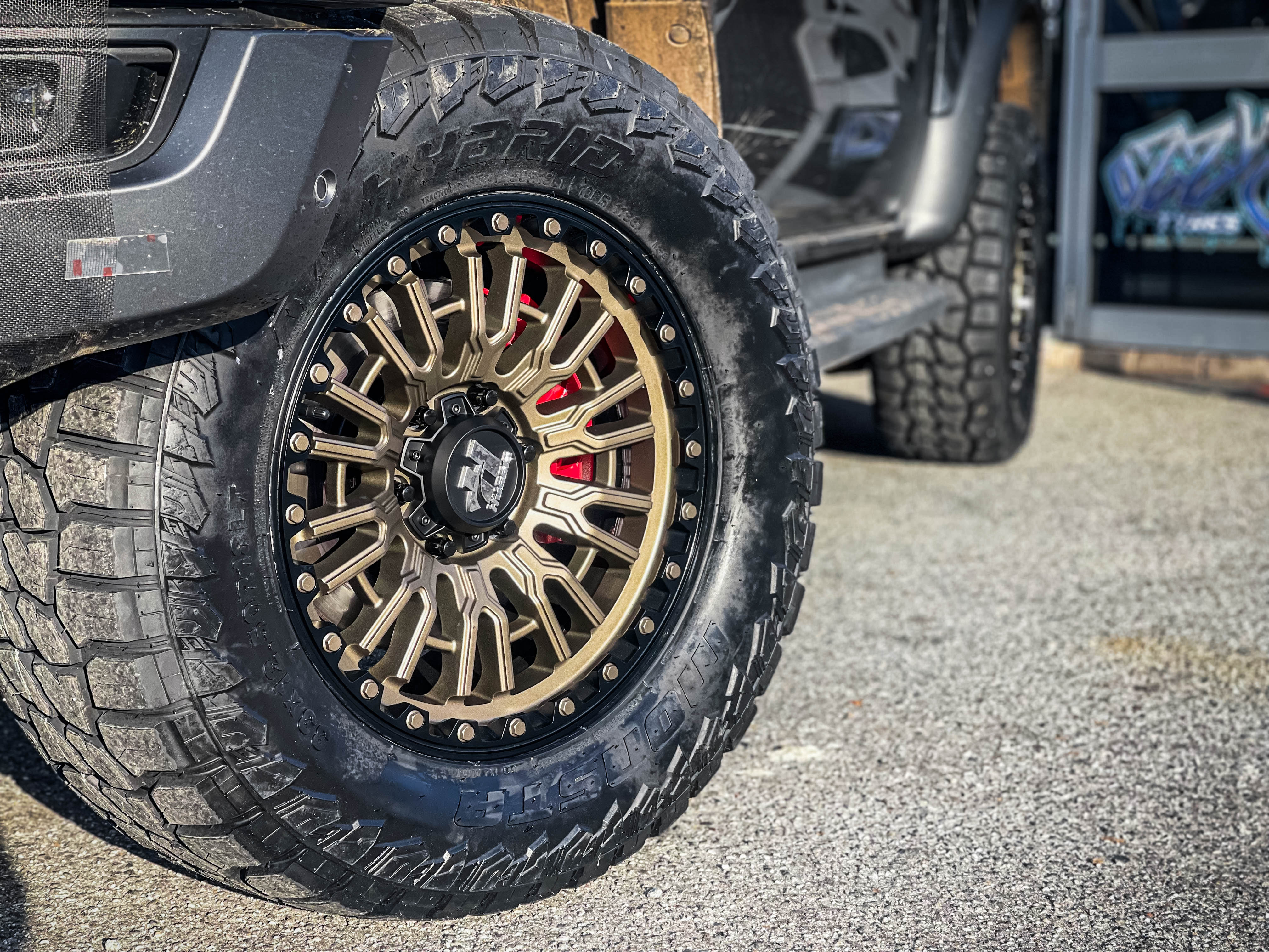 Bronze Raptor Rims ford ranger raptor hussla snyper matte bronze black lip wheel #15959