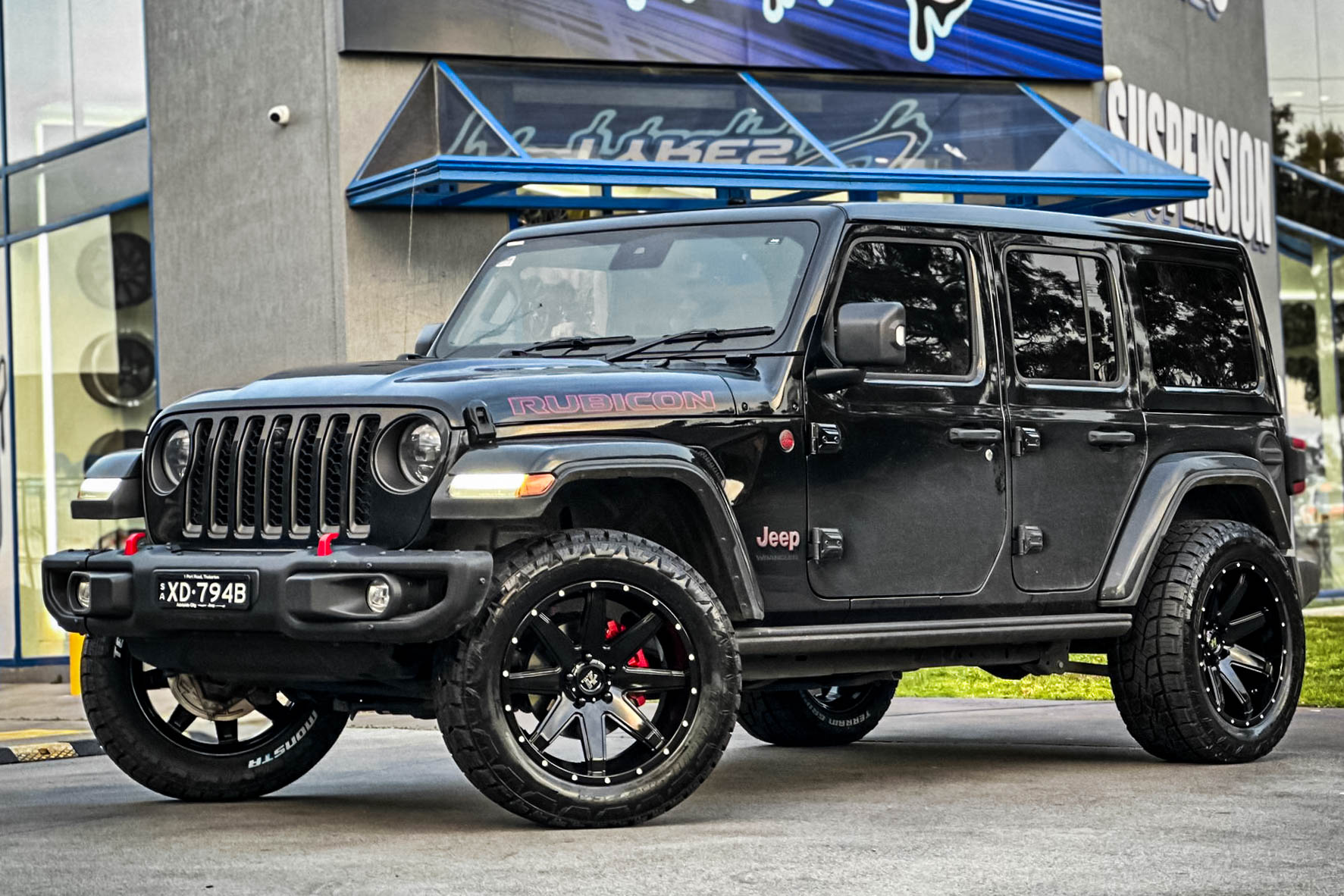 JEEP WRANGLER HUSSLA GATLING GLOSS BLACK Wheel #16415