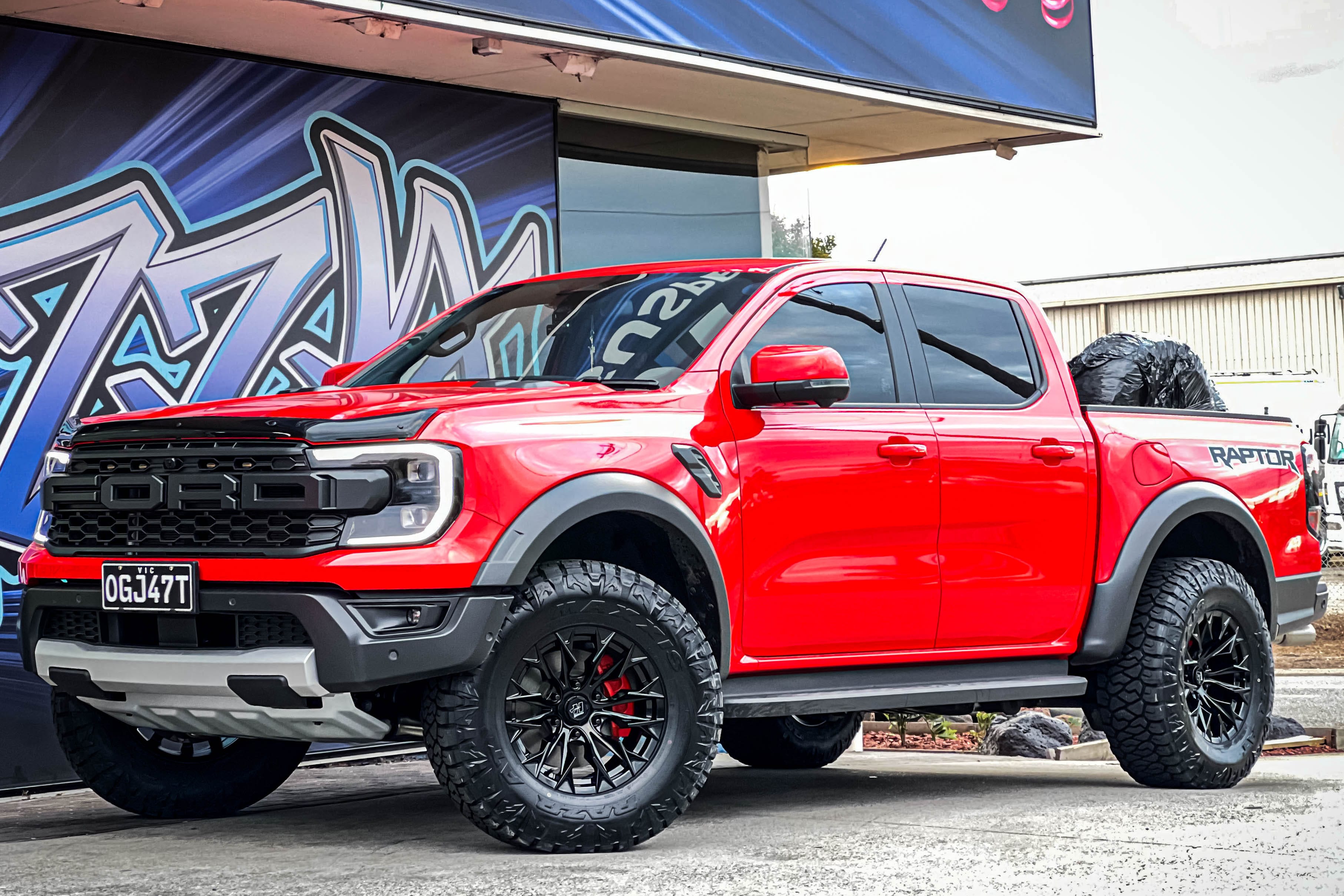 R Black Ranger Raptor Modified ford ranger raptor hussla phantom gloss black wheel #16476