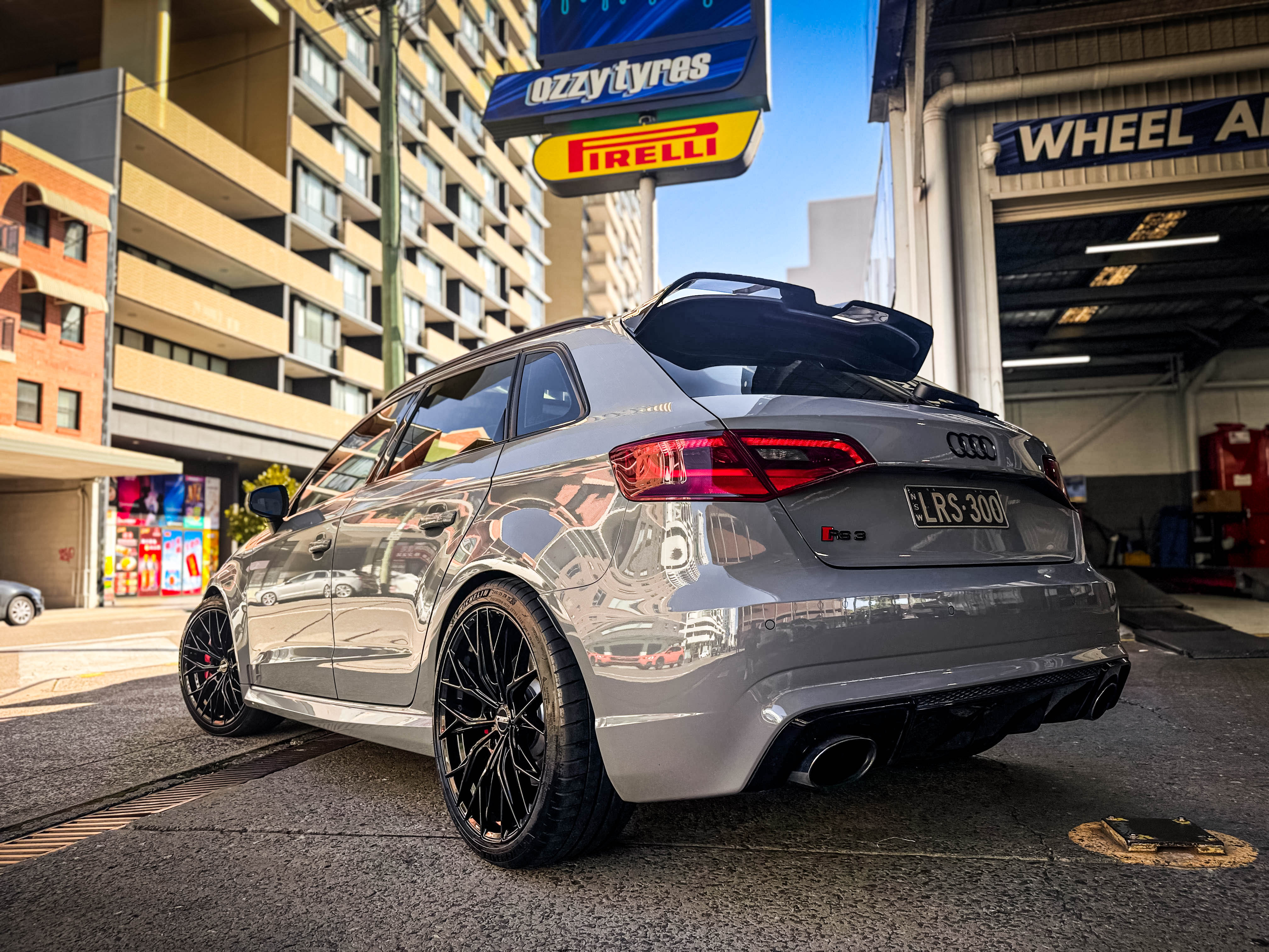 audi rs3 hussla rizz gloss black wheel #16579