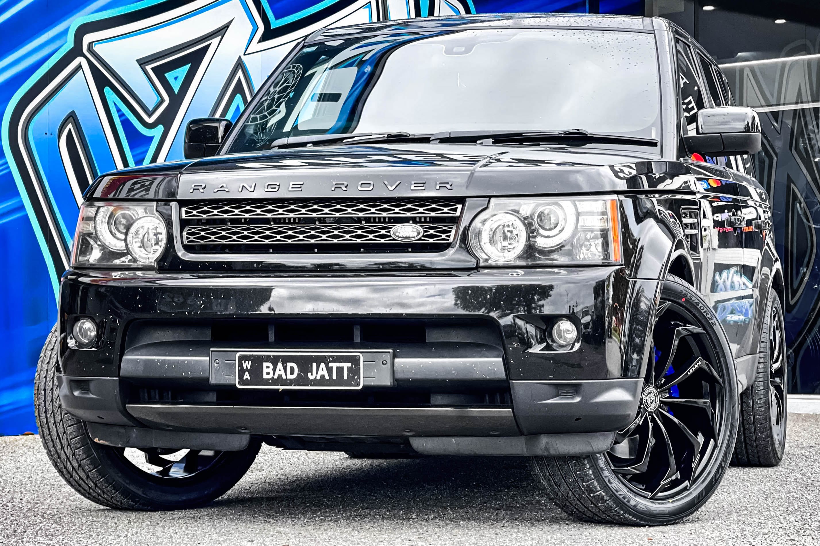 land rover range rover lexani static full gloss black wheel #16604