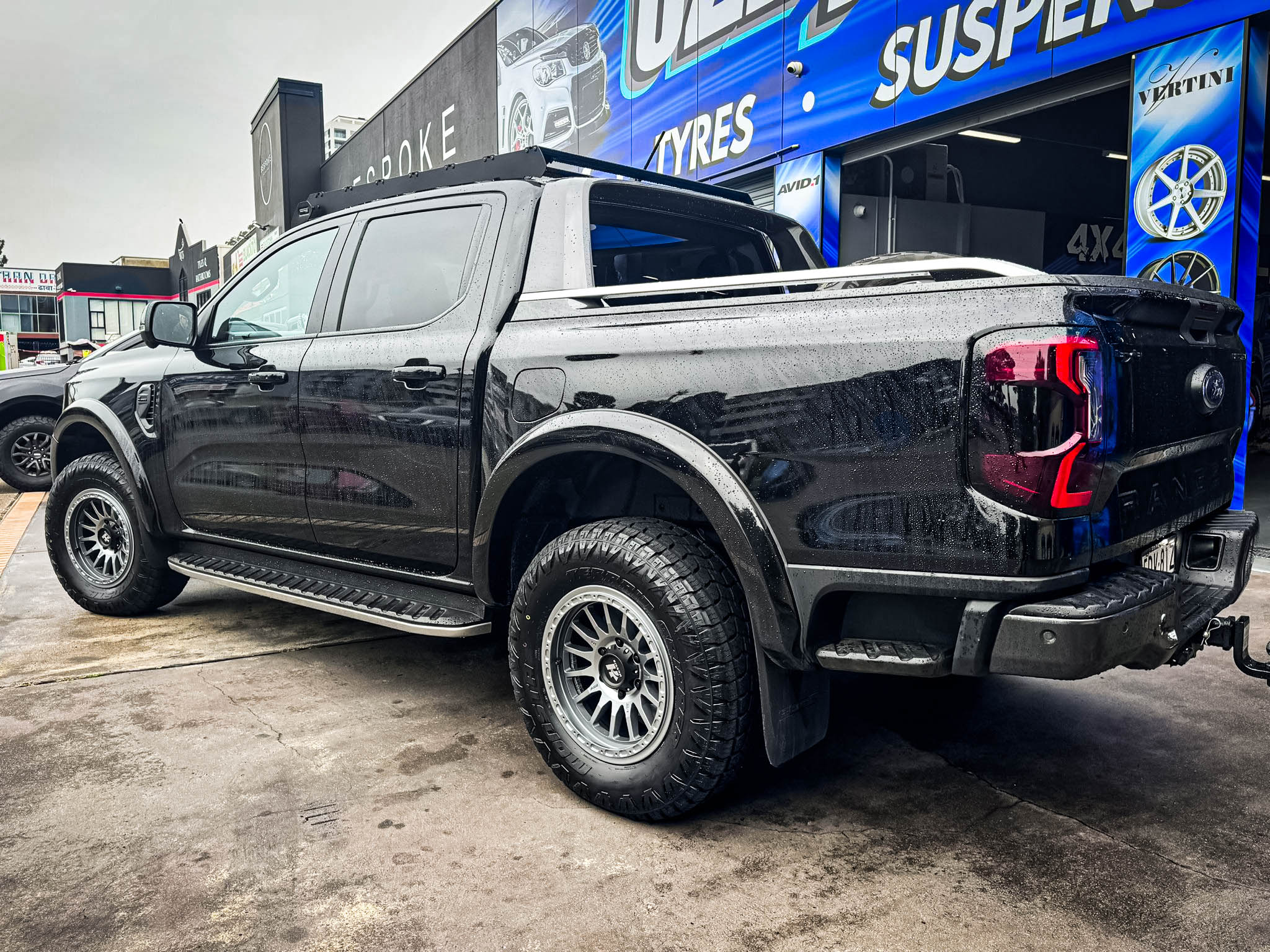 ford ranger hussla rugged race matte grey wheel #16621