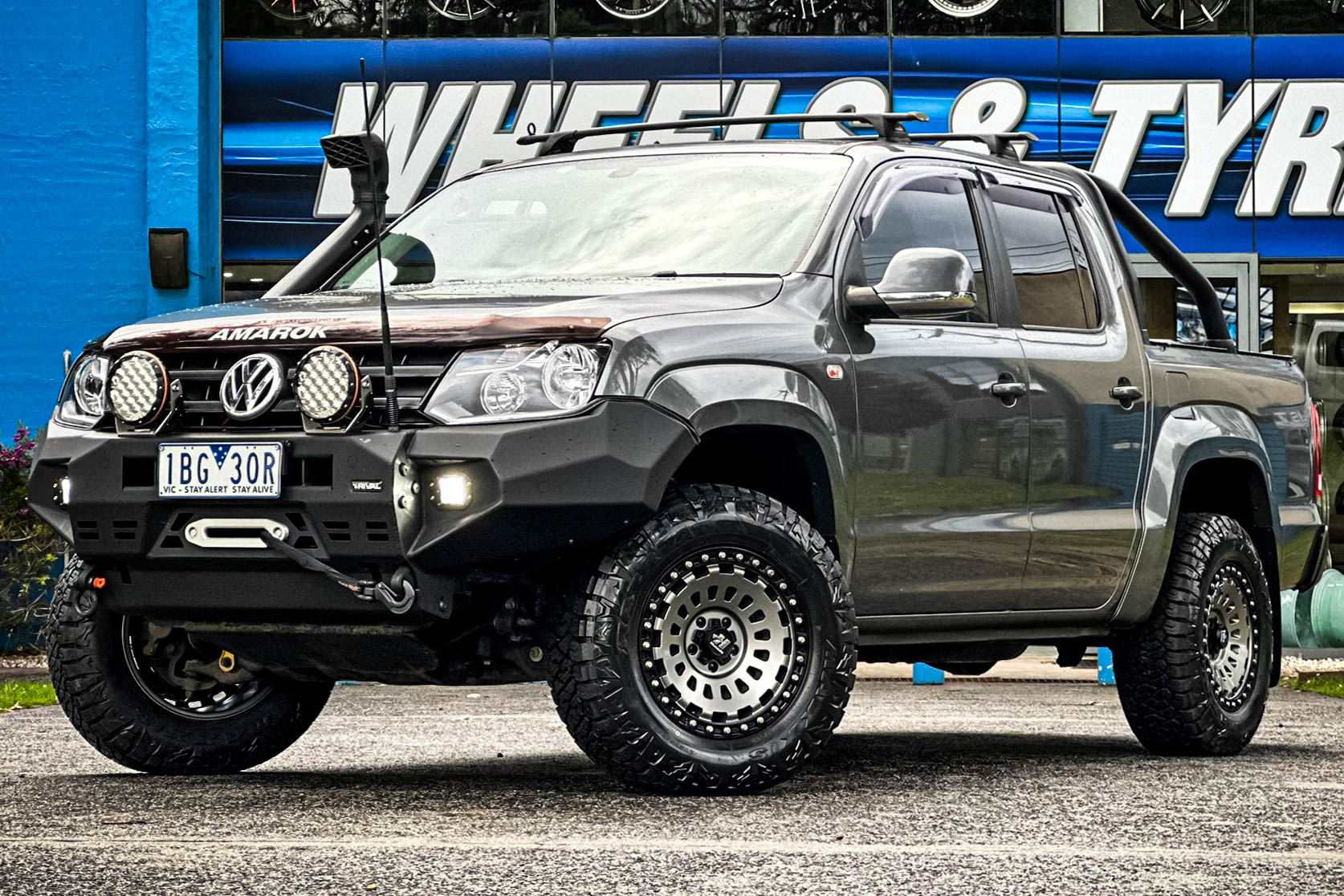 VOLKSWAGEN AMAROK HUSSLA STRIKEFORCE MATTE GREY #16803