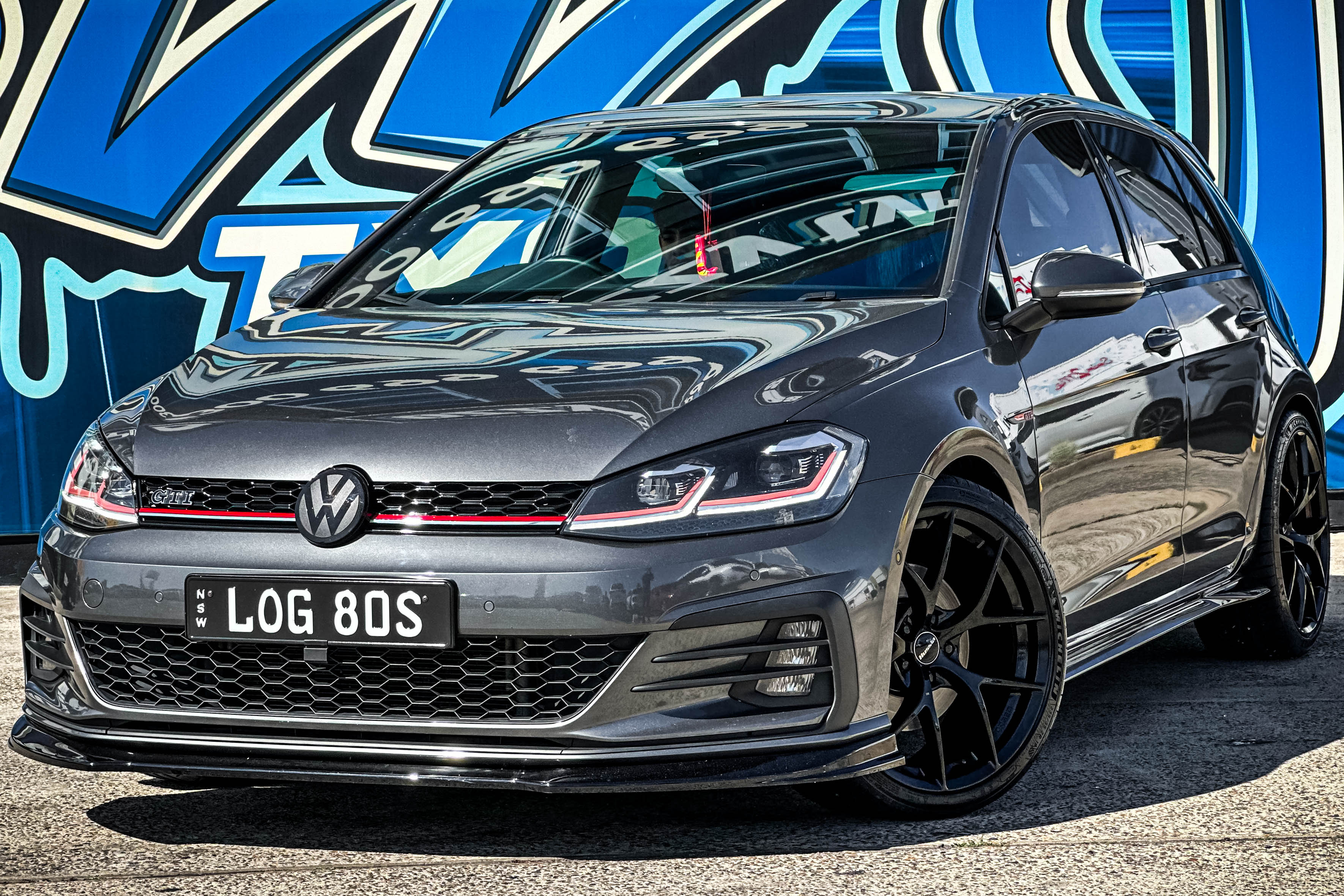 VOLKSWAGEN GOLF HUSSLA FORGED B5 GLOSS BLACK 19 #16807