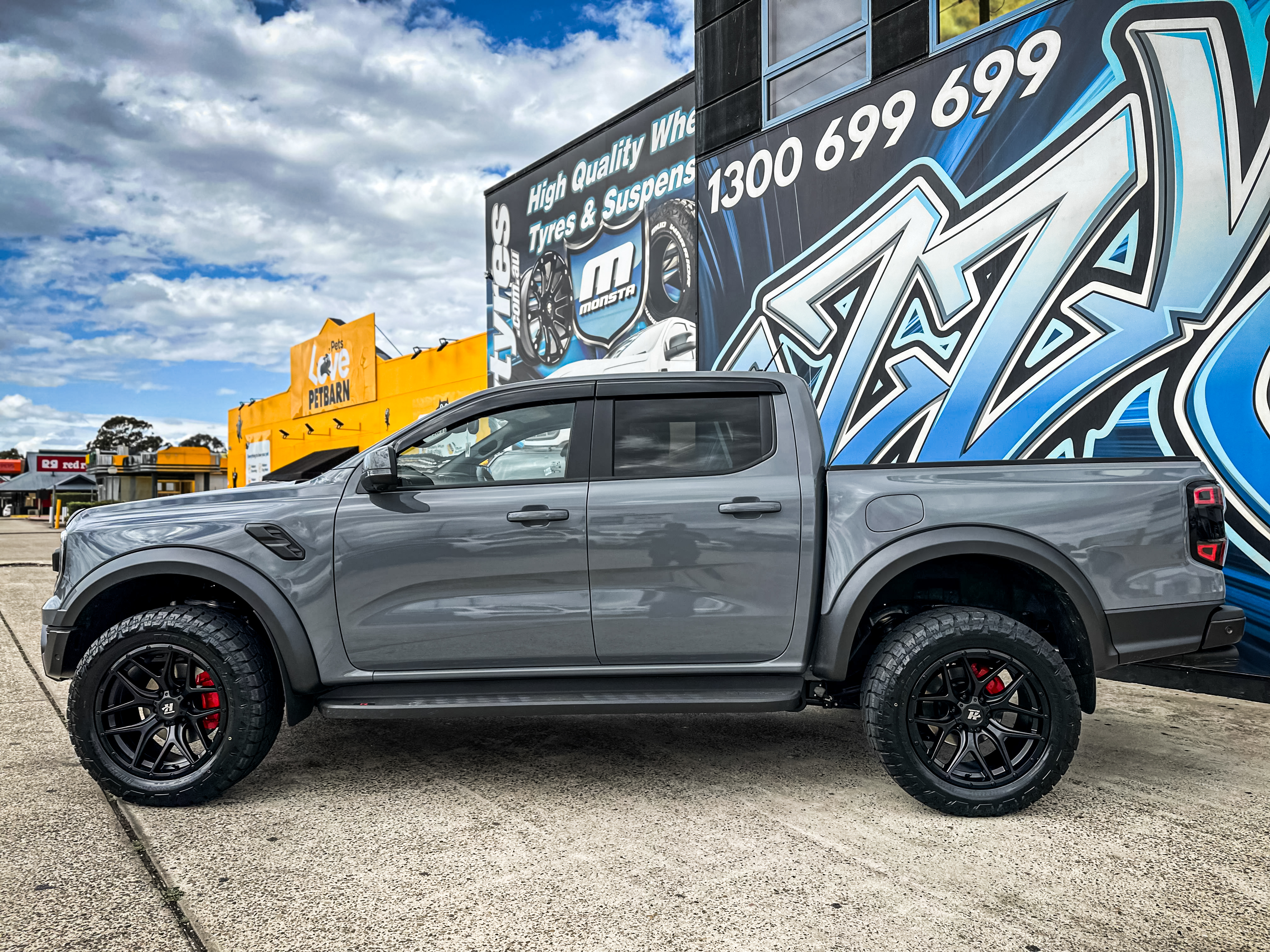 ford ranger raptor hussla beretta matte black wheel #16838