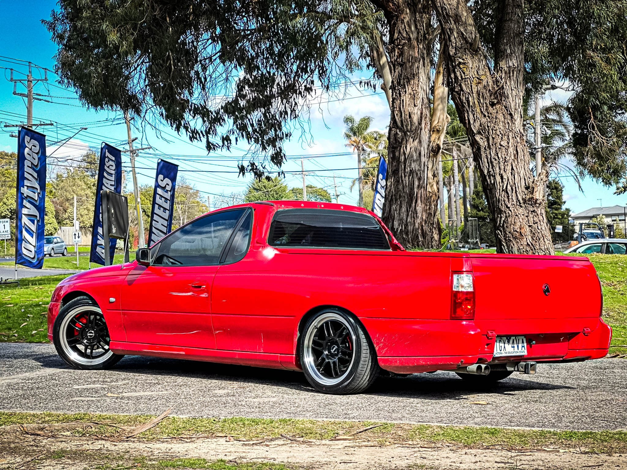 holden commodore vb-vz hussla race spec gloss black polished lip wheel ...