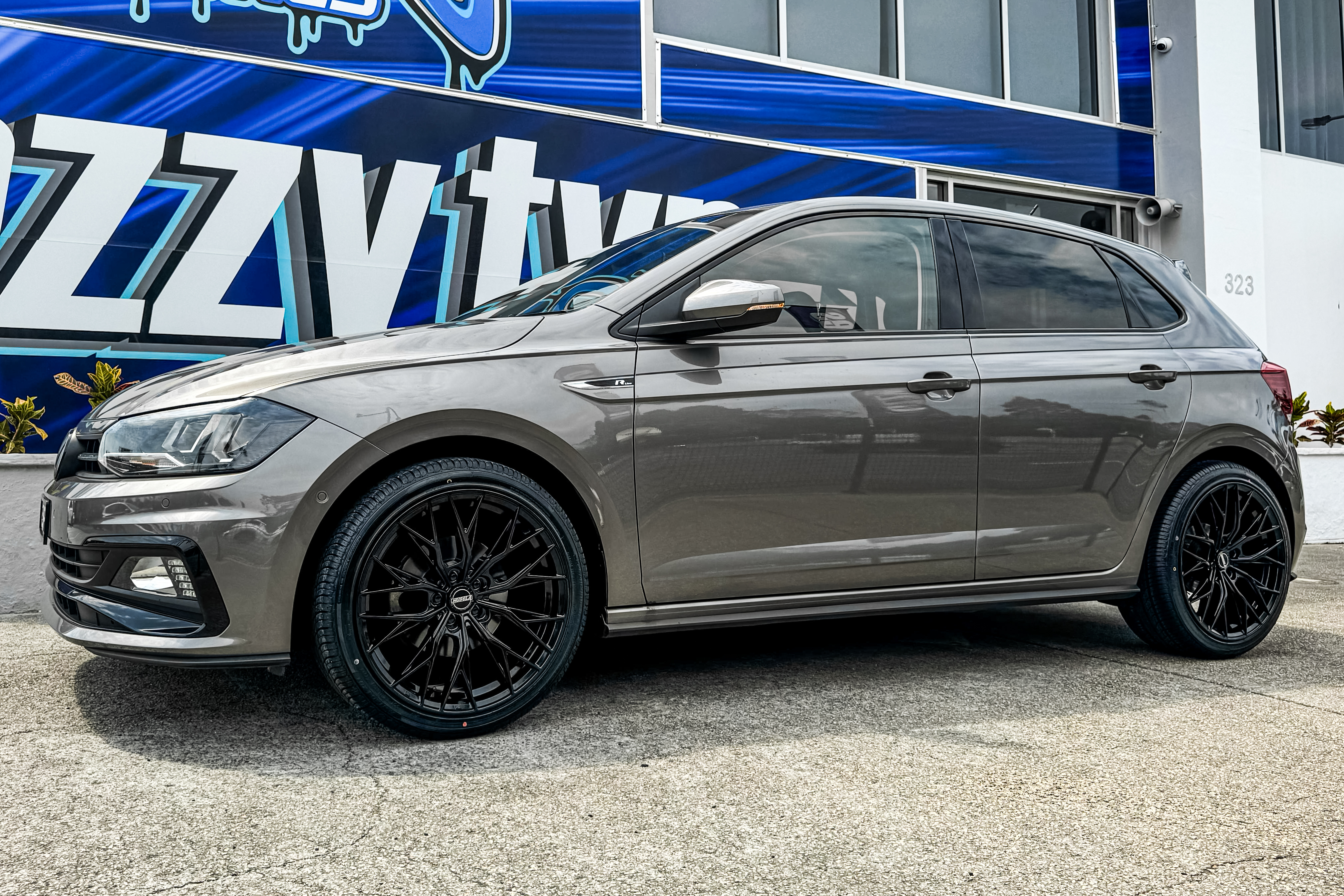 volkswagen golf hussla rizz gloss black wheel #16901