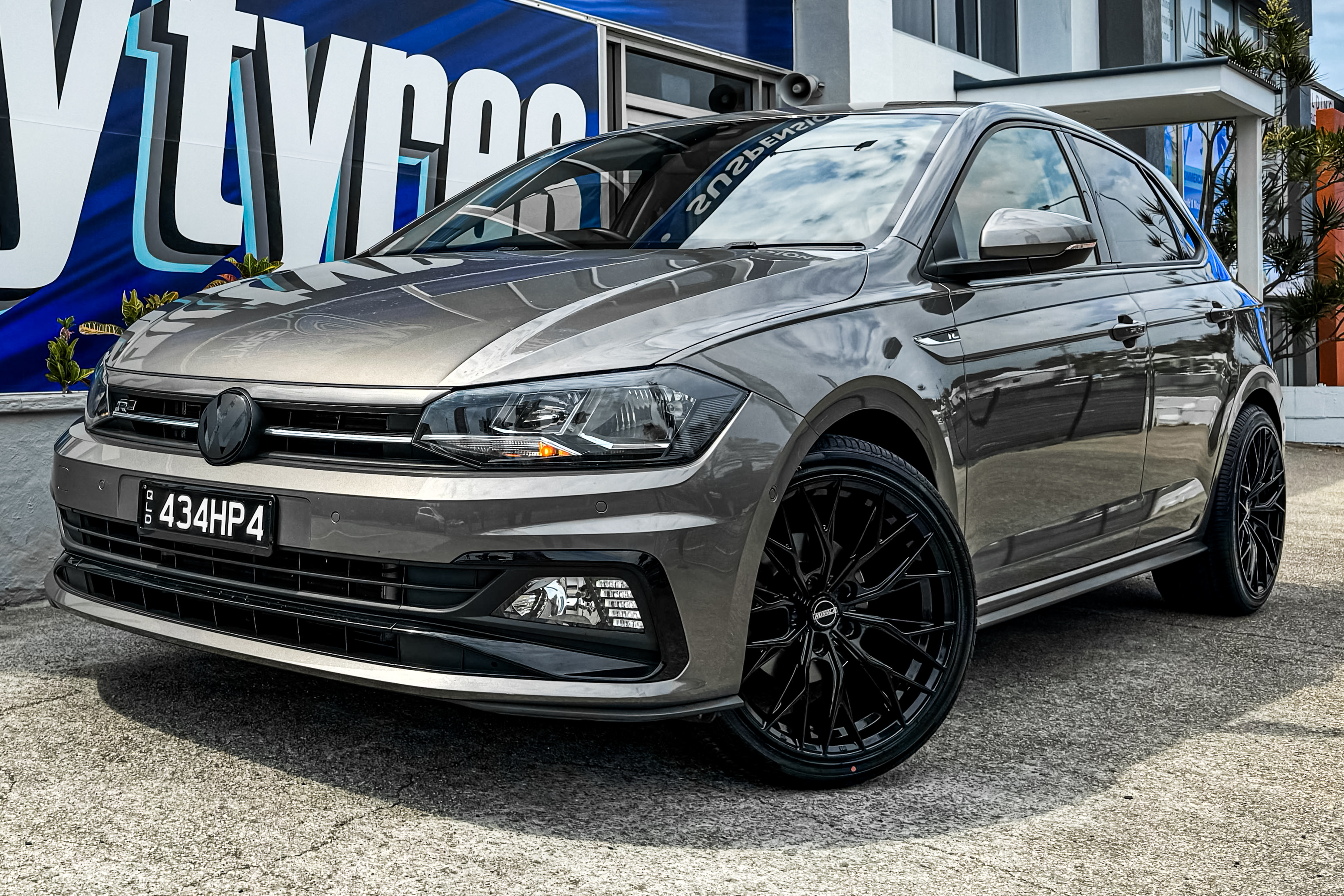 volkswagen golf hussla rizz gloss black wheel #16901