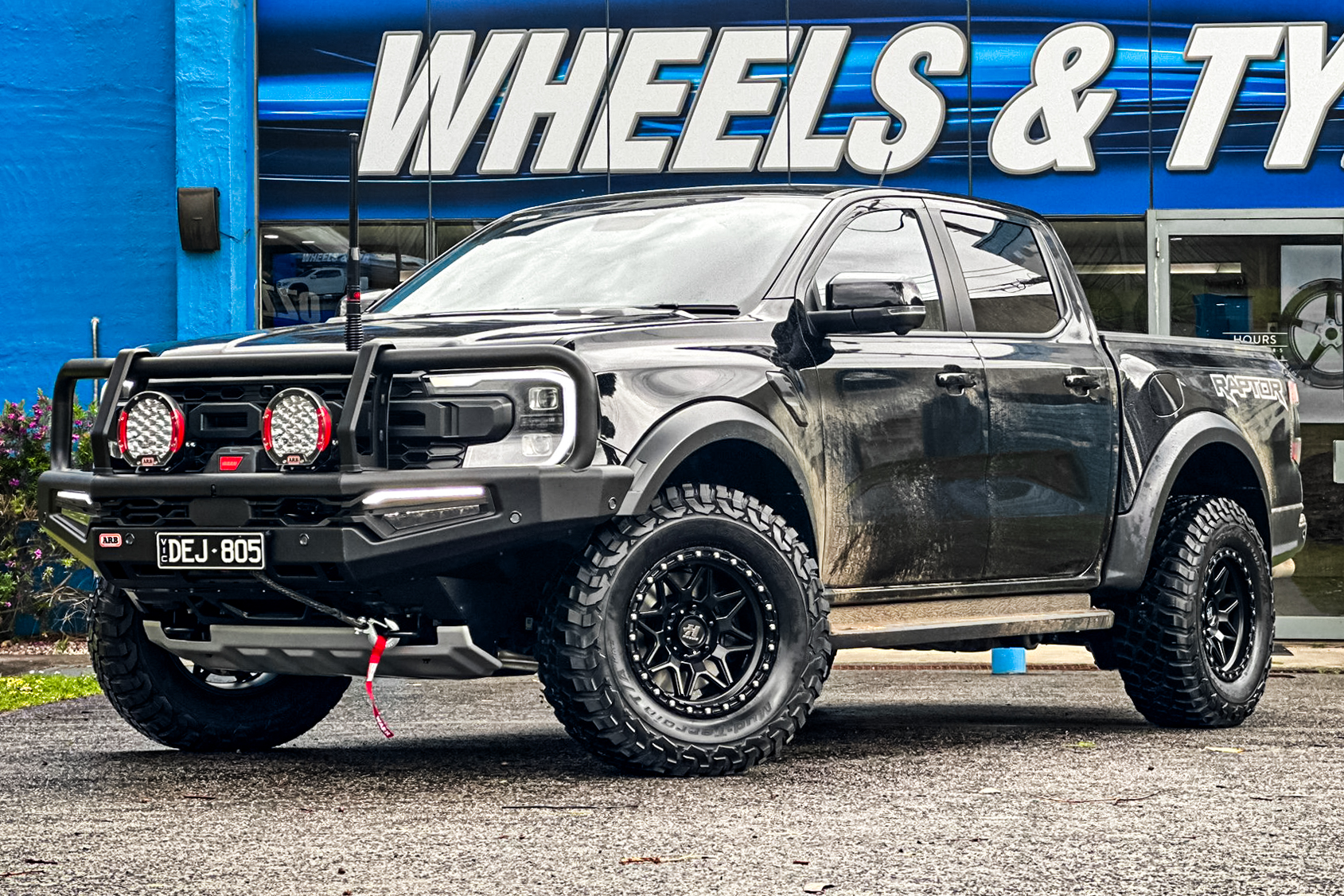 ford ranger raptor hussla cadet matte black wheel #16973