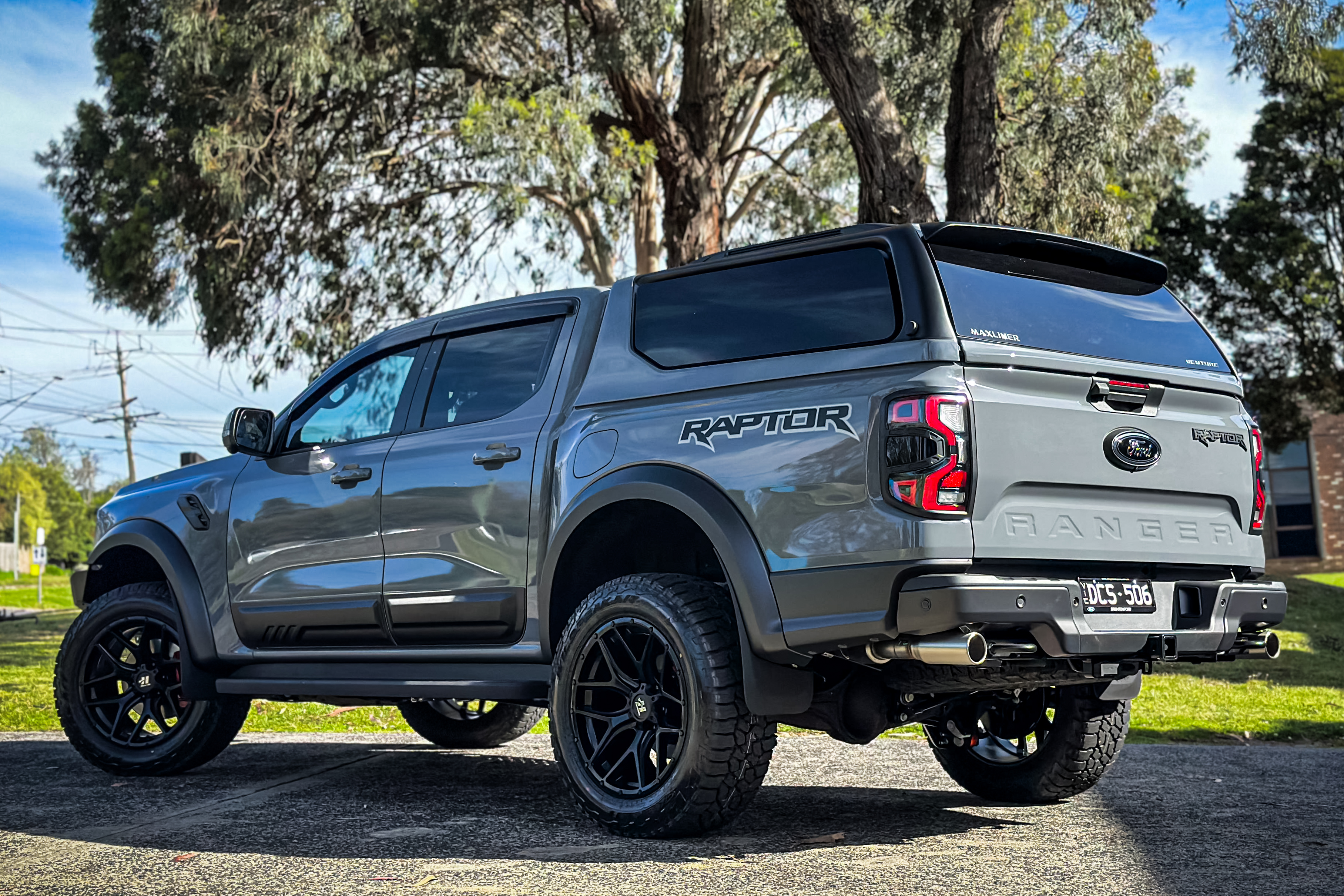 ford ranger raptor hussla beretta matte black wheel #17324